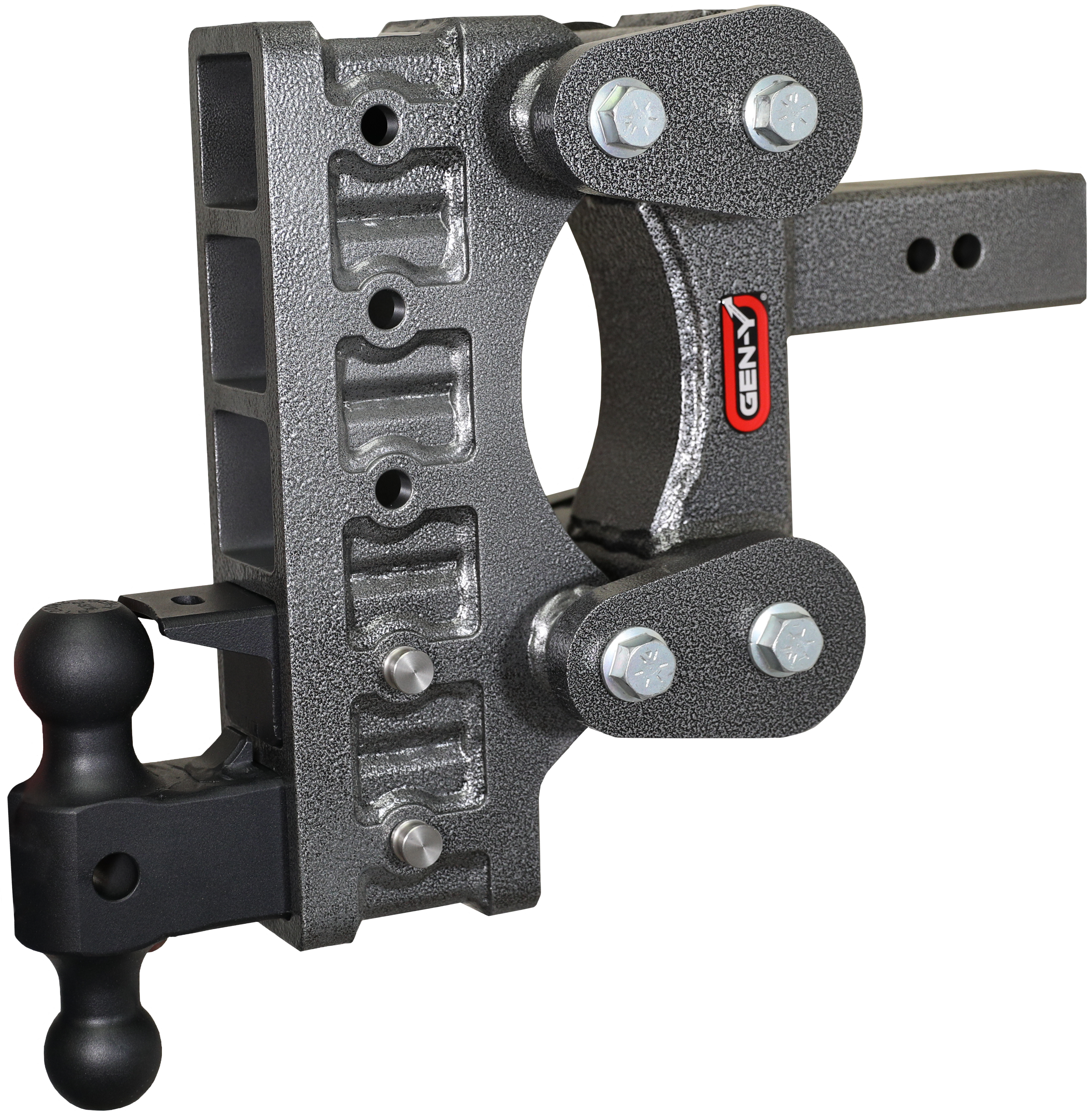 GEN-Y Hitch BOSS TORSION-FLEX 2.5" Shank 9" Drop 2.4K TW 21K Hitch & Dual-Ball & Pintle Lock