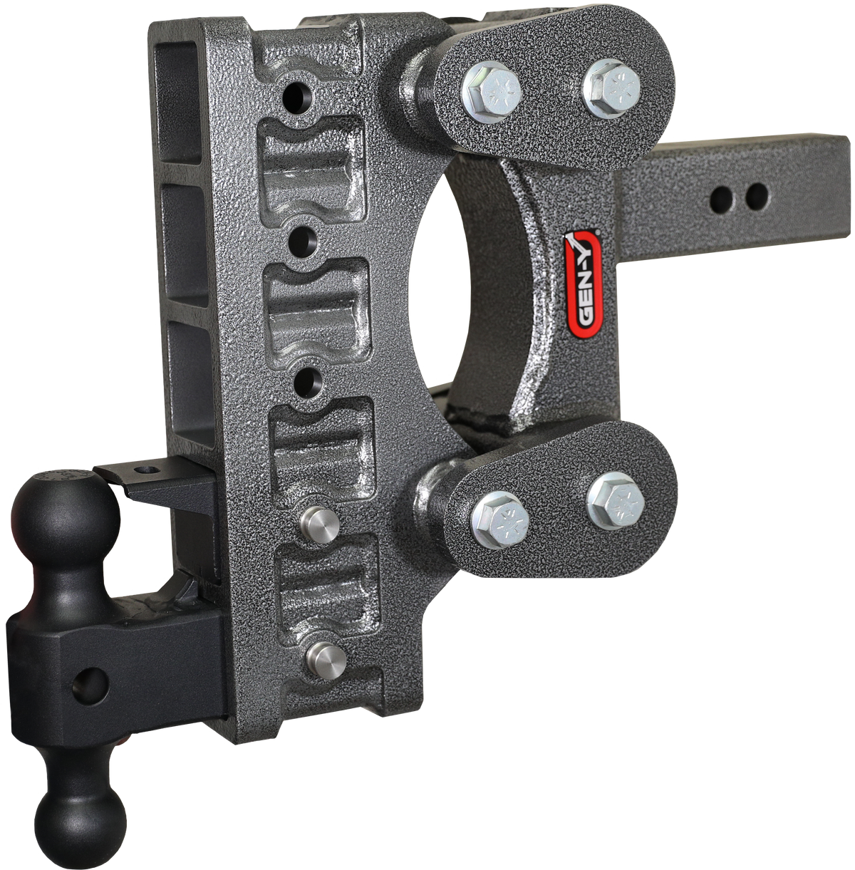 GEN-Y Hitch BOSS TORSION-FLEX 2.5" Shank 9" Drop 2.4K TW 21K Hitch & Dual-Ball & Pintle Lock