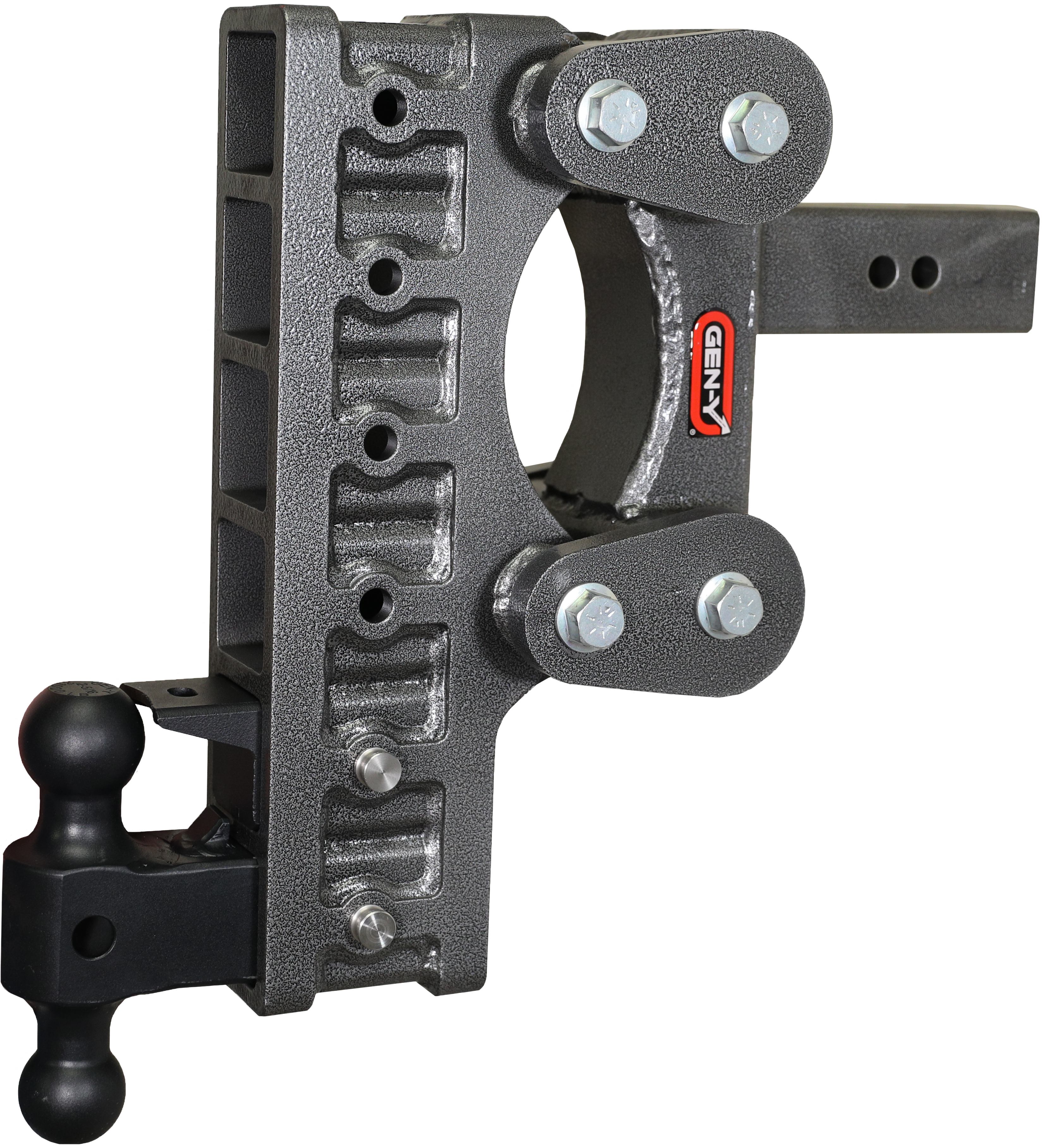 GEN-Y Hitch BOSS TORSION-FLEX 2.5" Shank 12" Drop 2.4K TW 21K Hitch & Dual-Ball & Pintle Lock
