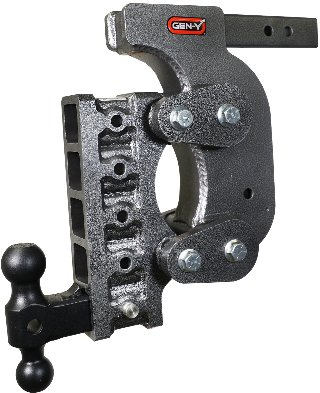 GEN-Y Hitch BOSS TORSION-FLEX 2" Shank 15" Drop 1.7K TW 16K Hitch & Dual-Ball & Stabilizer Kit