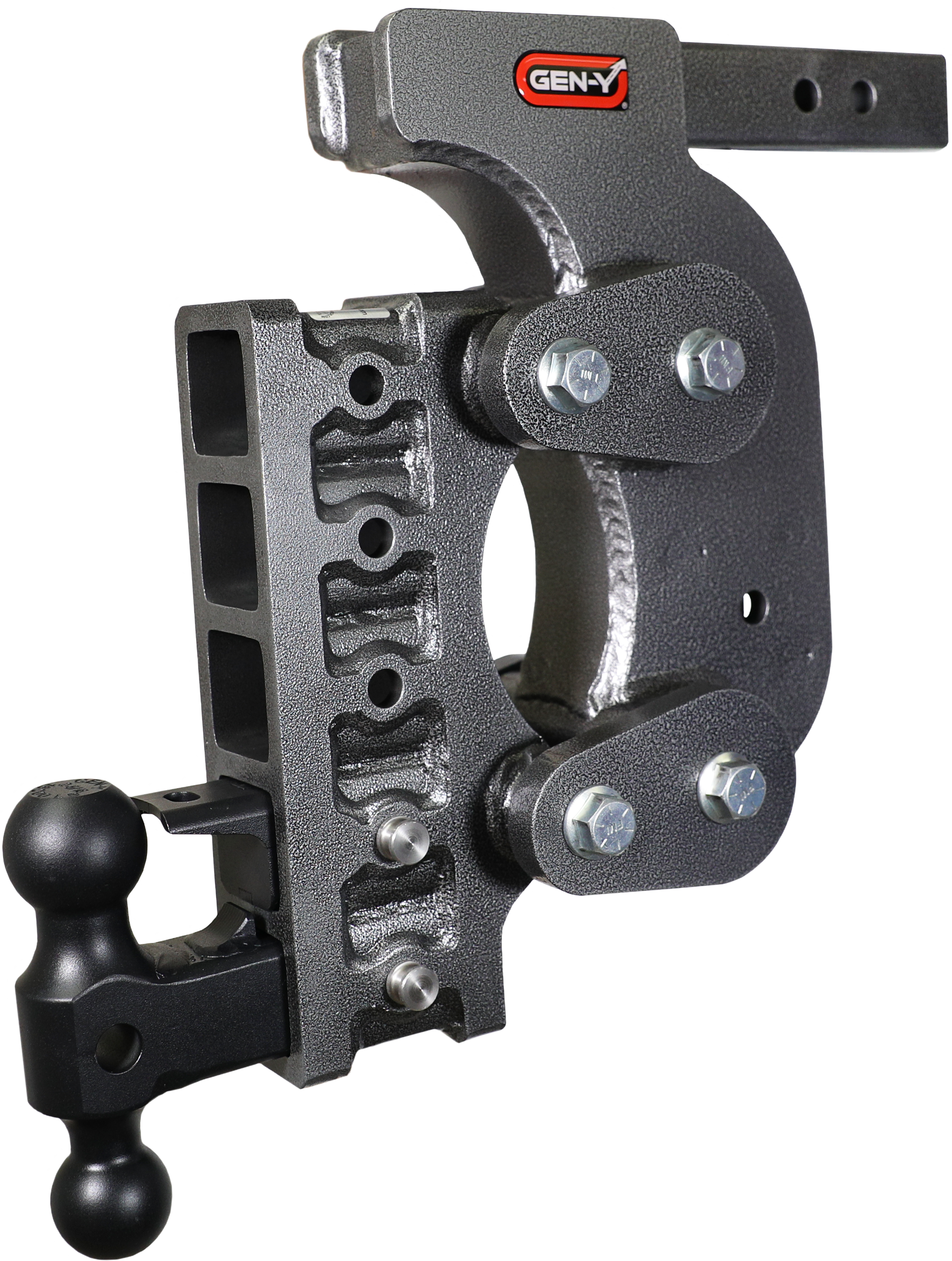 GEN-Y Hitch BOSS TORSION-FLEX 2" Shank 15" Drop 1.7K TW 16K Hitch & Dual-Ball & Pintle Lock & Stab Kit
