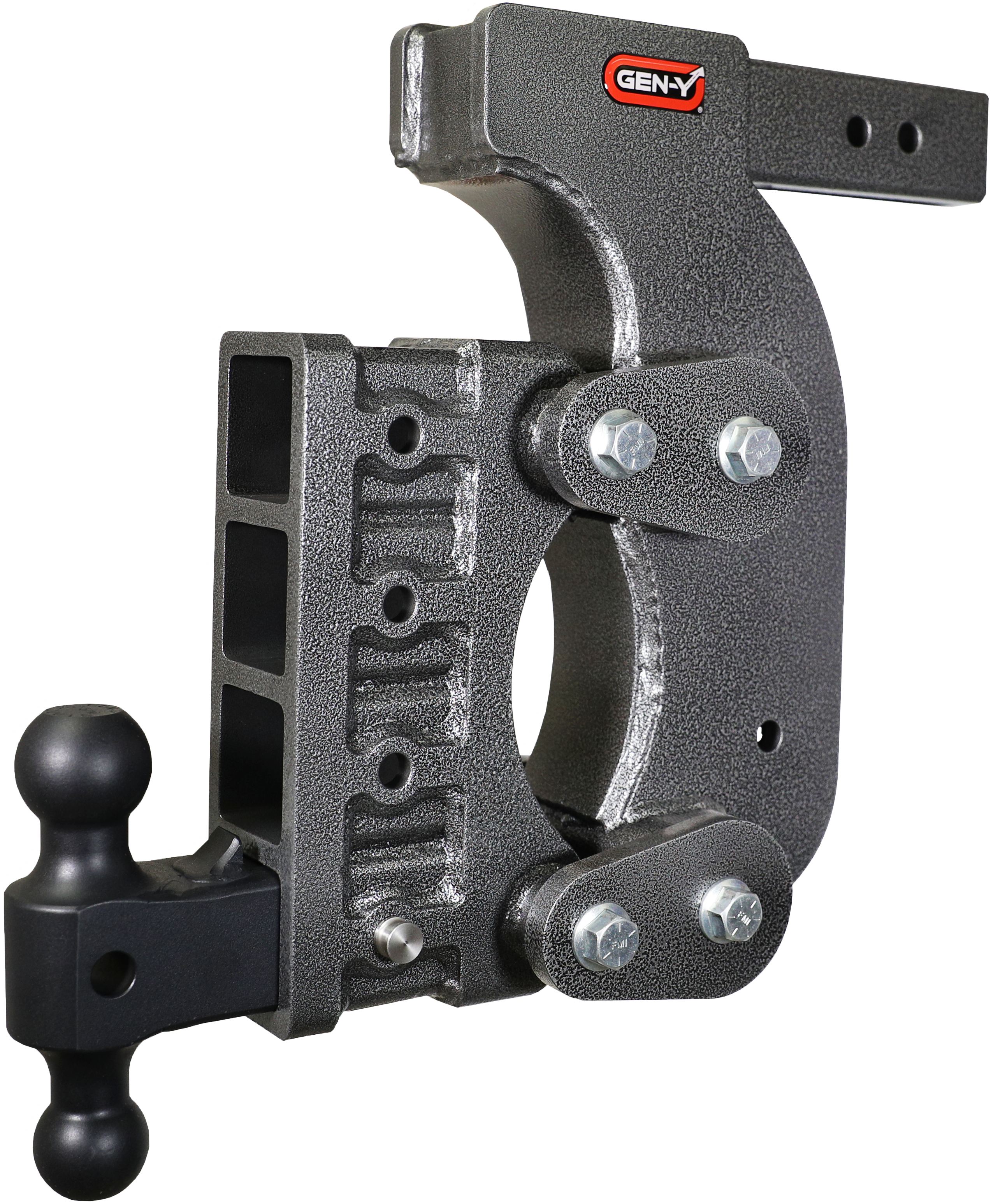 GEN-Y Hitch BOSS TORSION-FLEX 2.5" Receiver 15" Drop 2.4K TW 21K Hitch & Dual-Ball & Stabilizer Kit