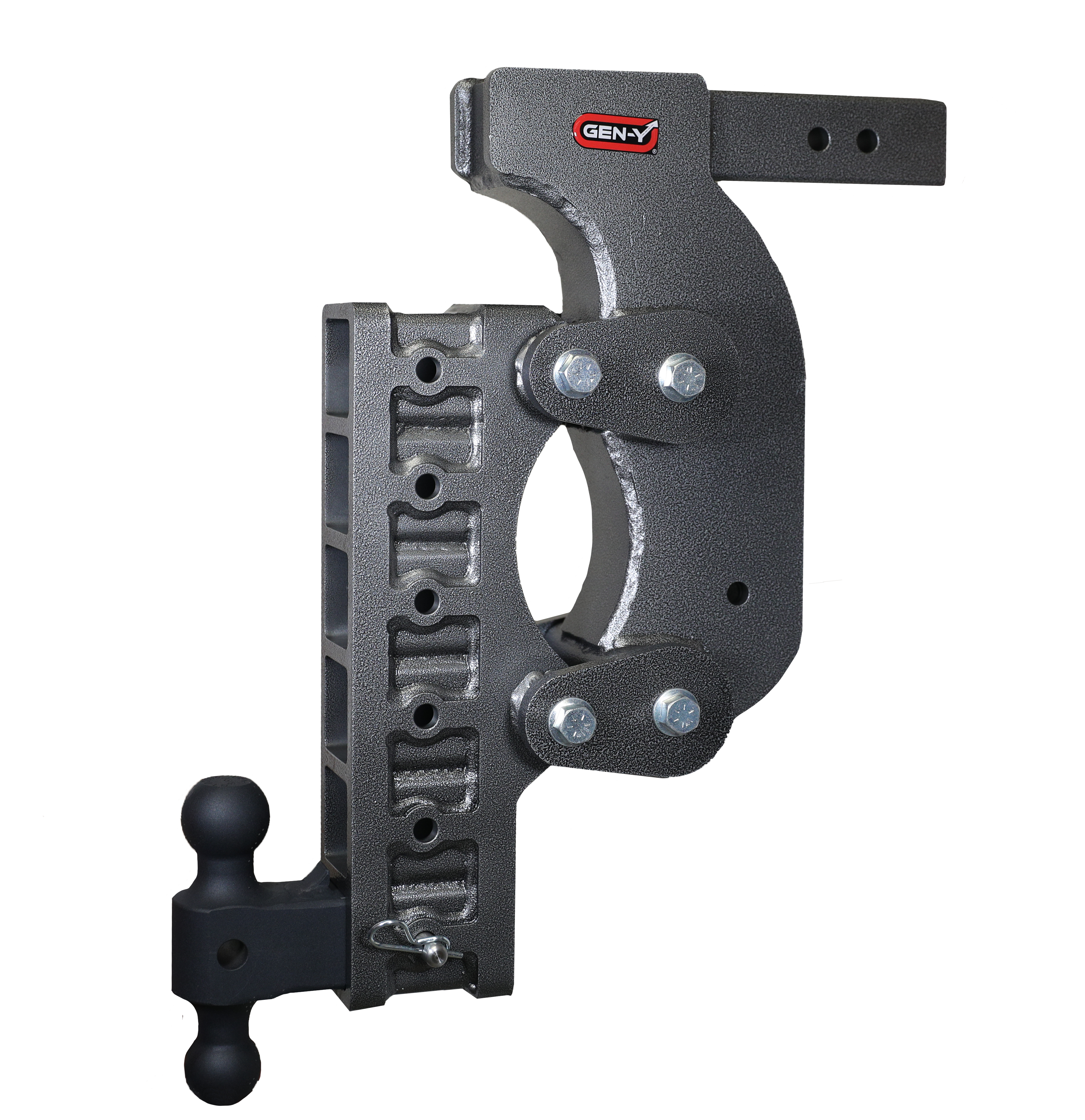 GEN-Y Hitch BOSS TORSION-FLEX 2.5" Receiver 21" Drop 2.4K TW 21K Hitch & Dual-Ball & Stabilizer Kit