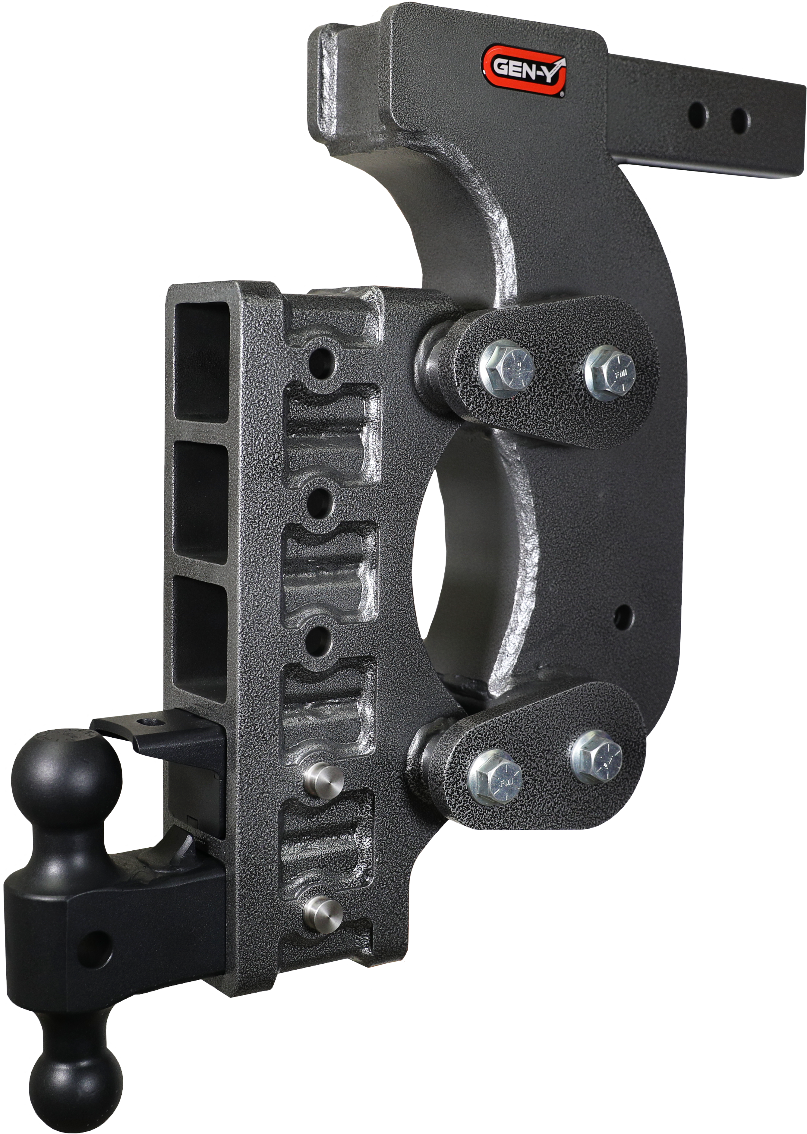 GEN-Y Hitch BOSS TORSION-FLEX 2.5" Receiver 18" Drop 2.4K TW 21K Hitch & Dual-Ball & Pintle Lock & Stab Kit