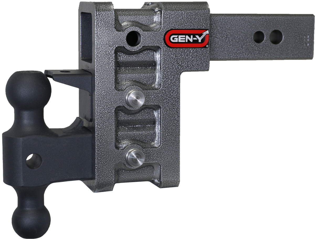 GEN-Y Hitch MEGA-DUTY 2.5" Shank 6" Drop 3.5K TW 32K Hitch & Dual-Ball & Pintle Lock