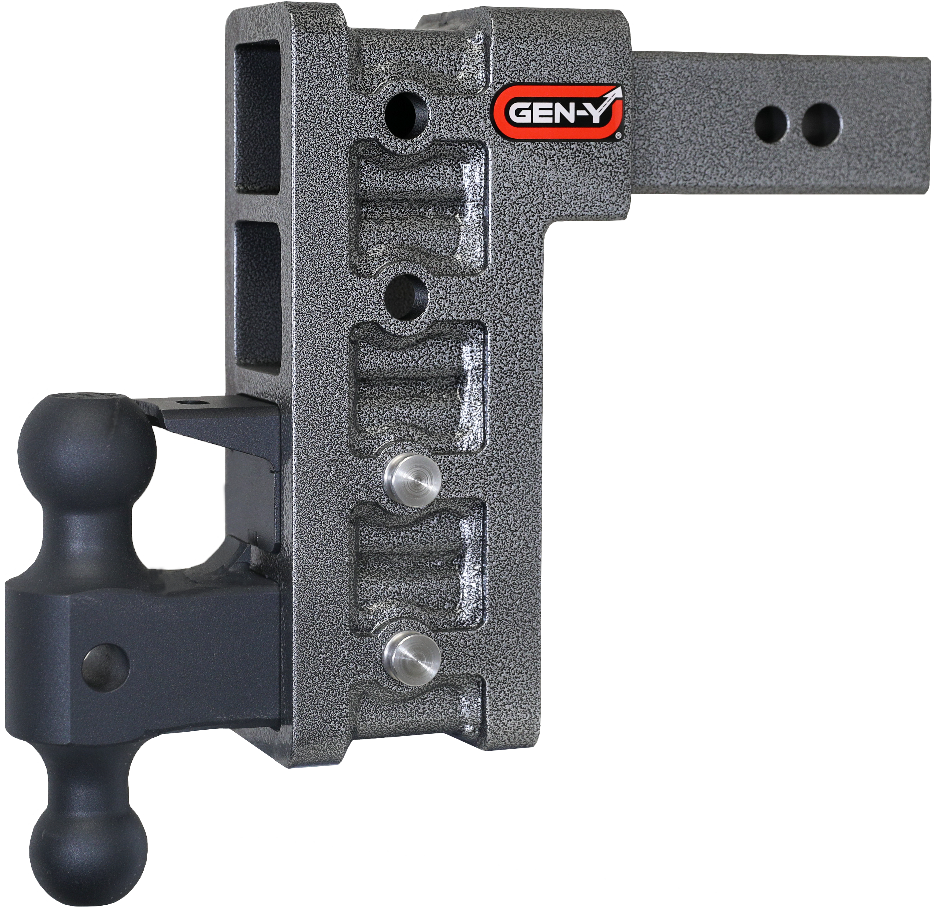 GEN-Y Hitch MEGA-DUTY 2.5" Shank 9" Drop 3.5K TW 32K Hitch & Dual-Ball & Pintle Lock
