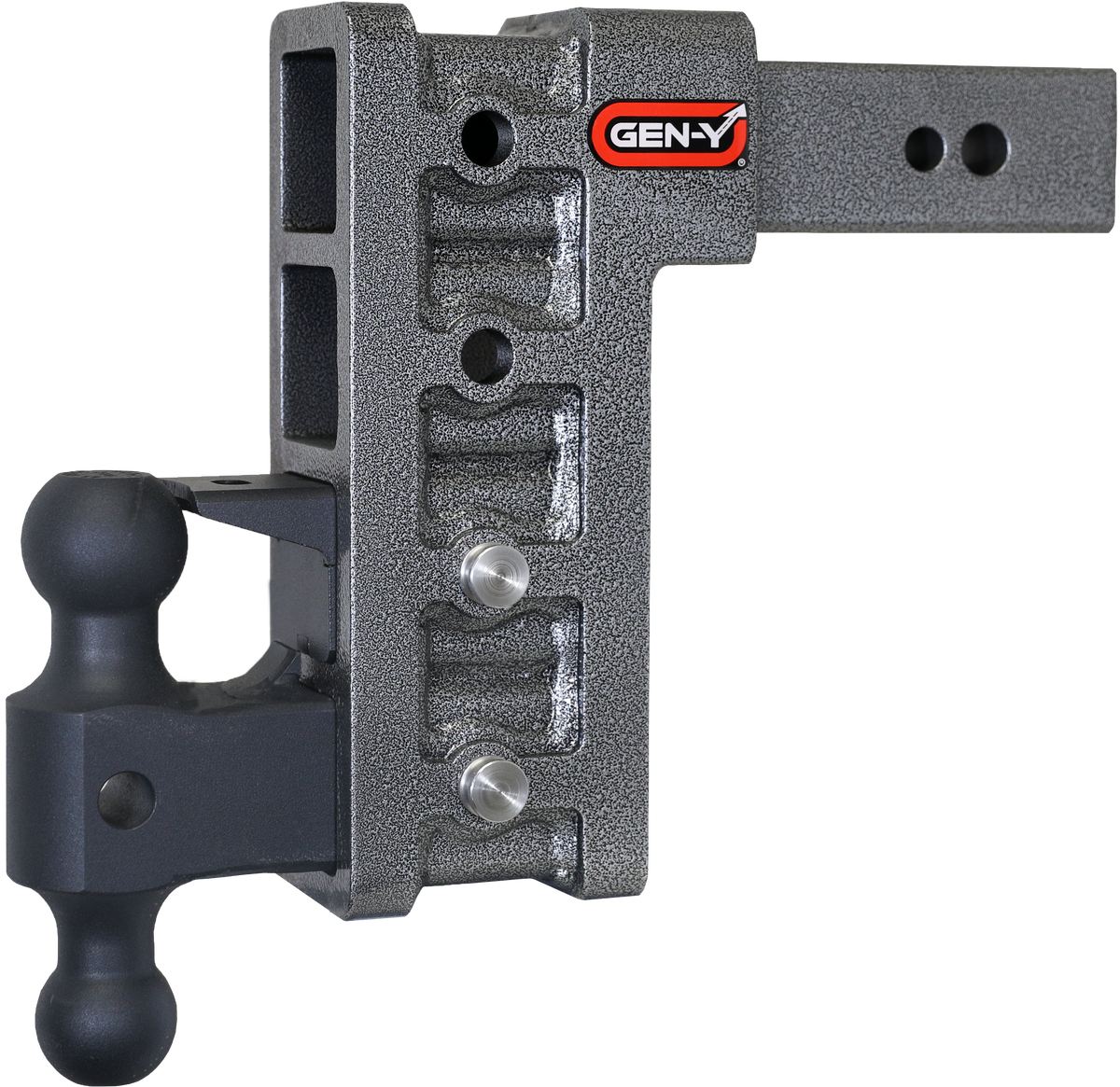 GEN-Y Hitch MEGA-DUTY 2.5" Shank 9" Drop 3.5K TW 32K Hitch & Dual-Ball & Pintle Lock