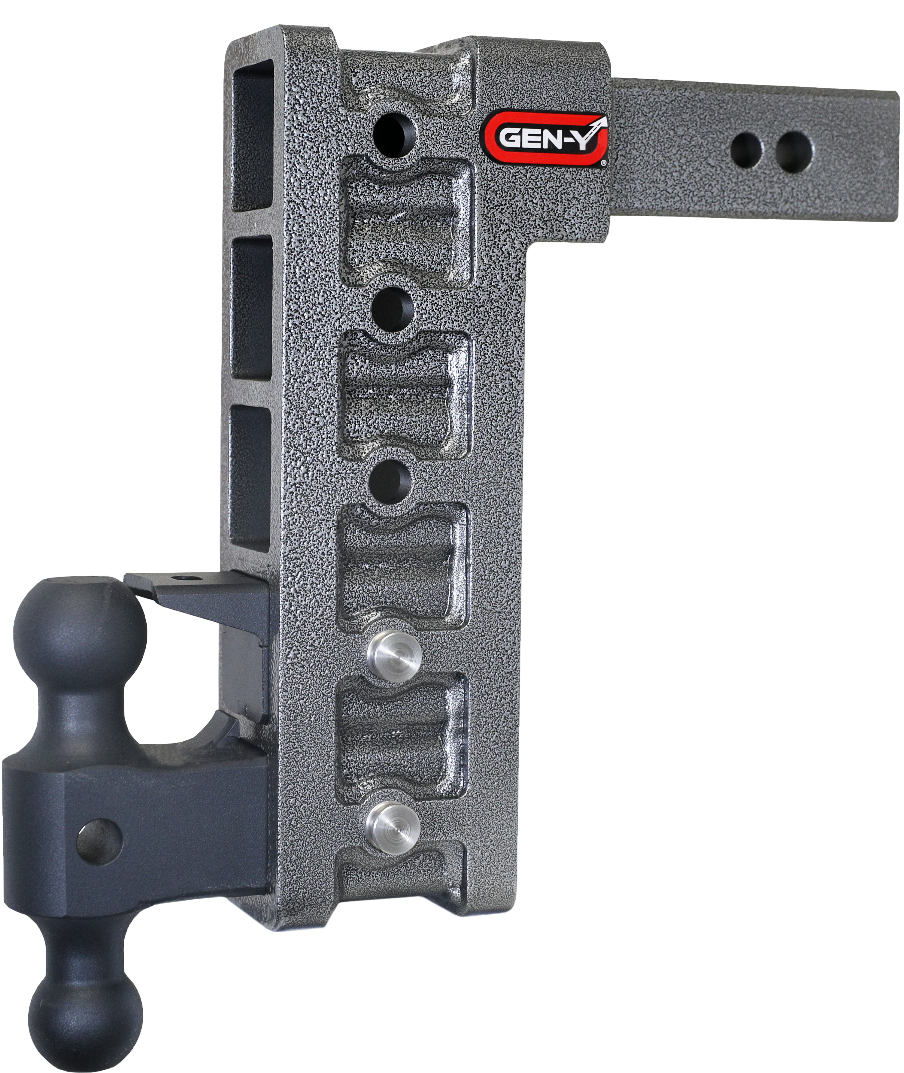 GEN-Y Hitch MEGA-DUTY 2.5" Shank 12" Drop 3.5K TW 32K Hitch & Dual-Ball & Pintle Lock