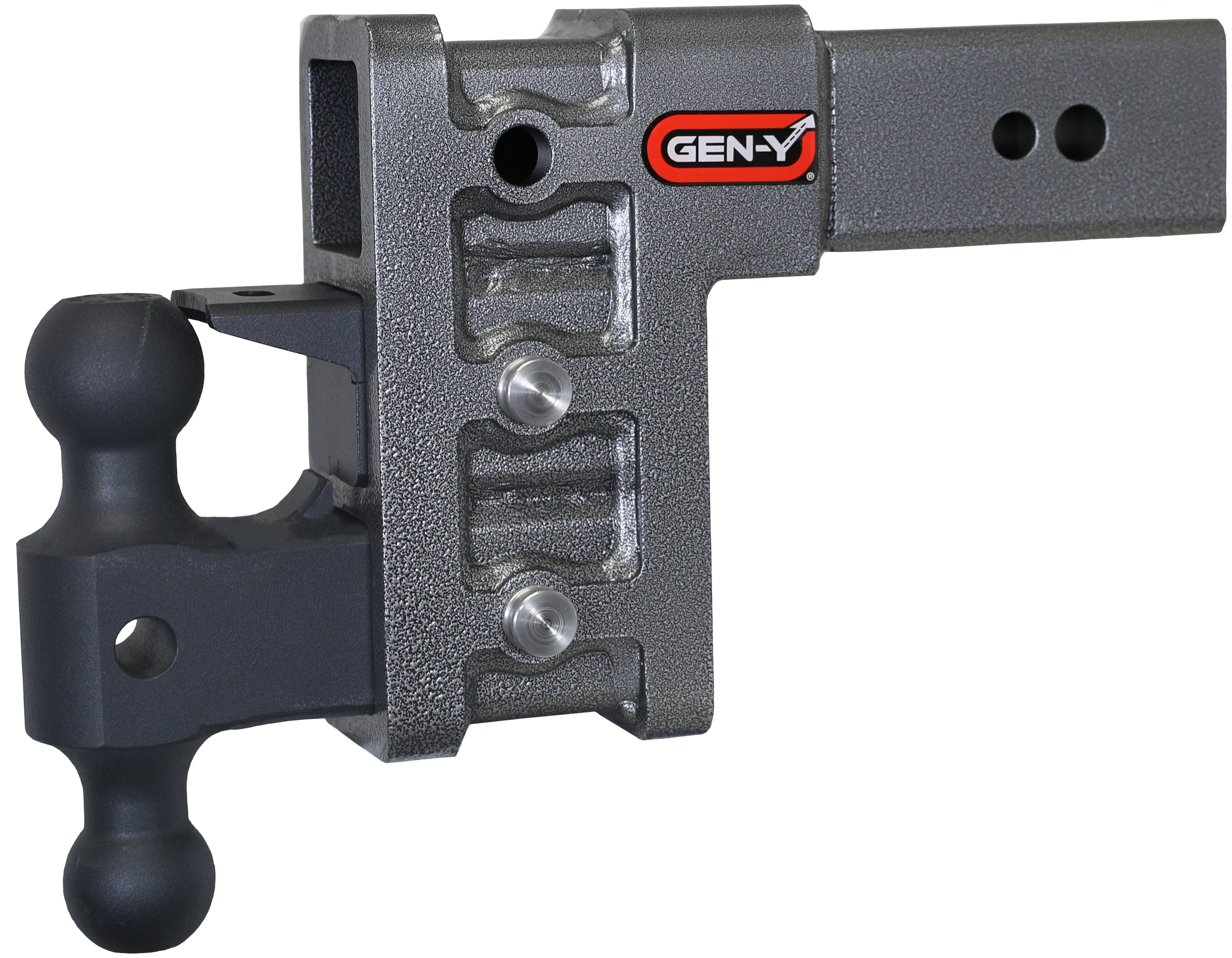 GEN-Y Hitch MEGA-DUTY 3" Shank 6" Drop 3.5K TW 32K Hitch & Dual-Ball & Pintle Lock
