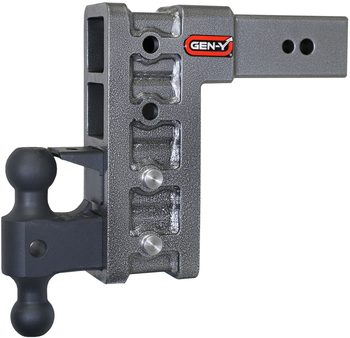GEN-Y Hitch MEGA-DUTY 3" Shank 9" Drop 3.5K TW 32K Hitch & Dual-Ball & Pintle Lock