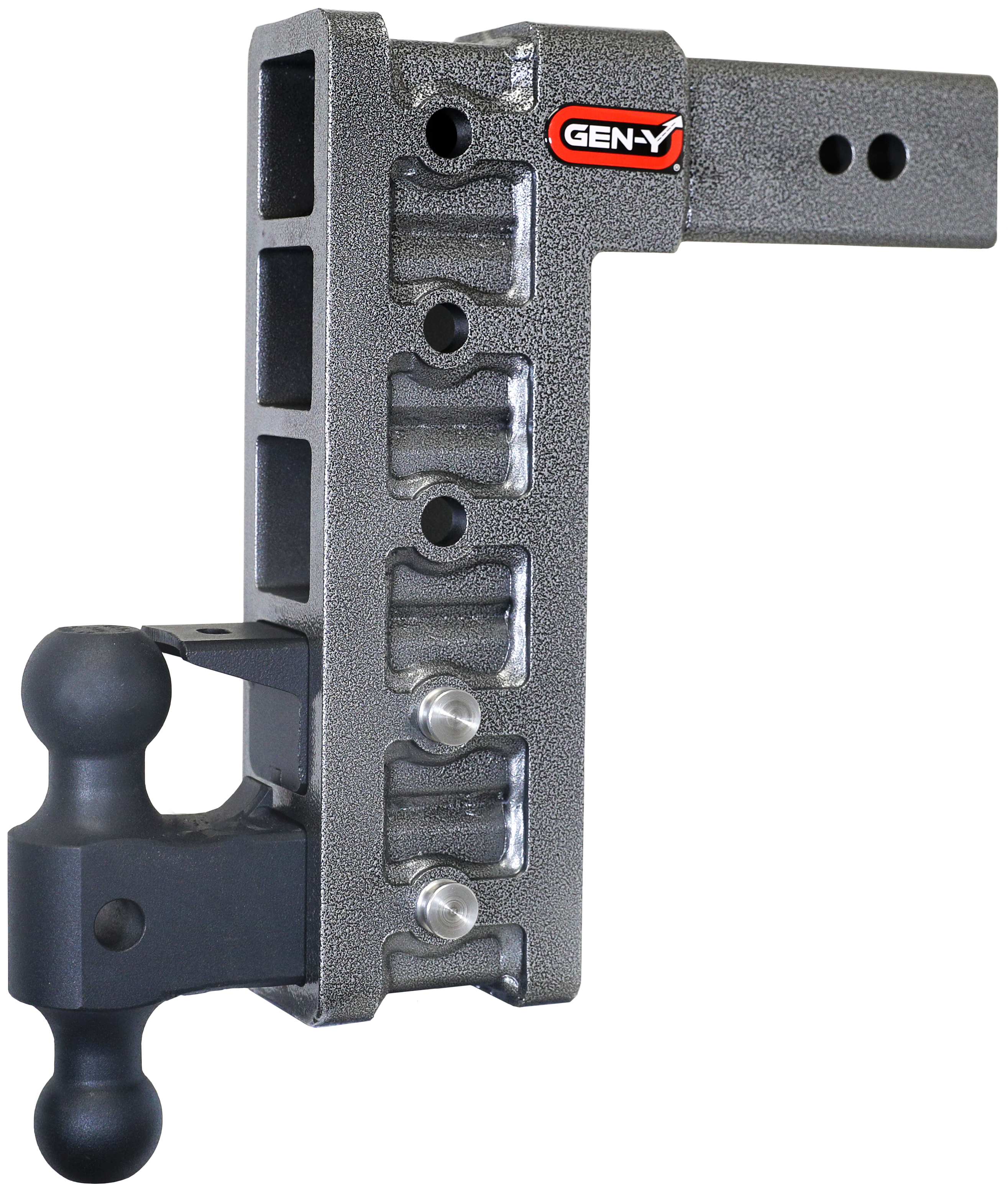 GEN-Y Hitch MEGA-DUTY 3" Shank 12" Drop 3.5K TW 32K Hitch & Dual-Ball & Pintle Lock