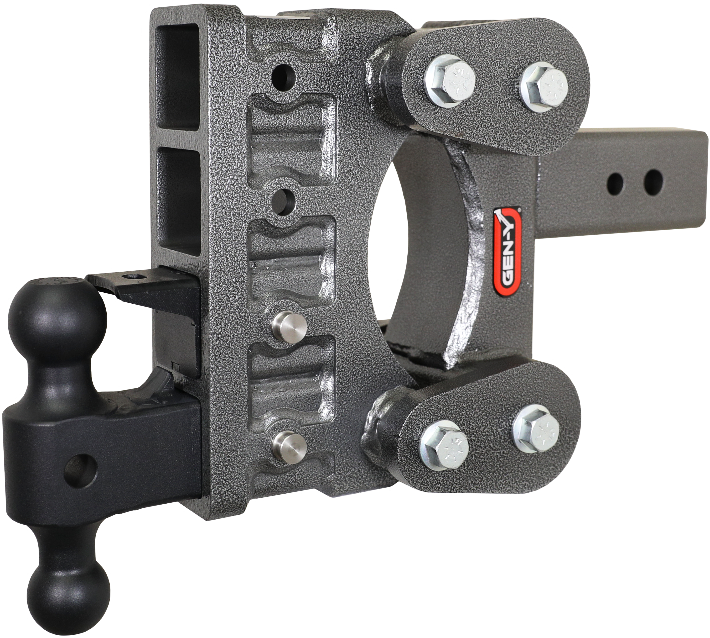 GEN-Y Hitch BOSS TORSION-FLEX 3" Shank 6" Drop 2.4K TW 21K Hitch & Dual-Ball & Pintle Lock