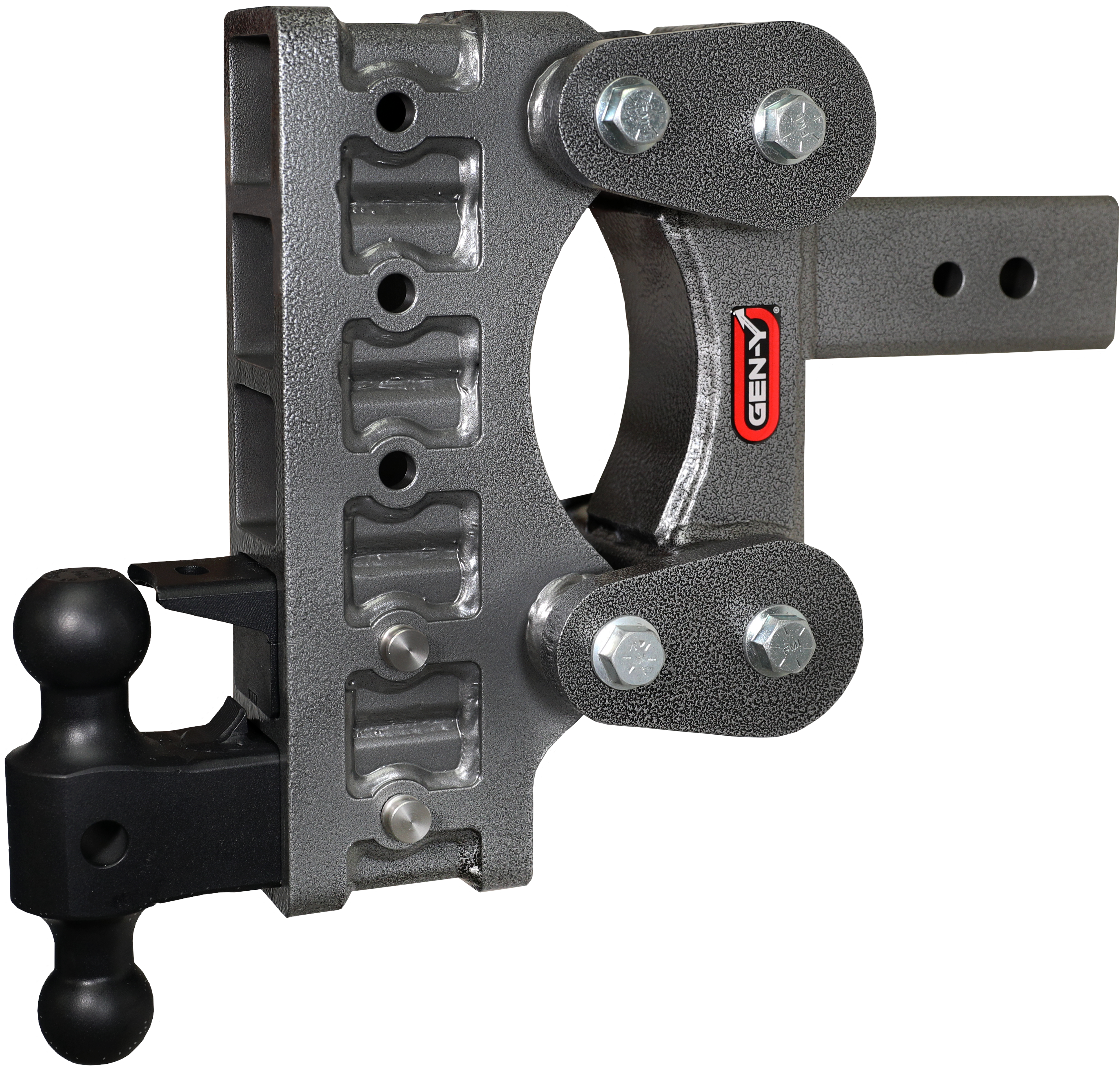 GEN-Y Hitch BOSS TORSION-FLEX 3" Shank 9" Drop 2.4K TW 21K Hitch & Dual-Ball & Pintle Lock