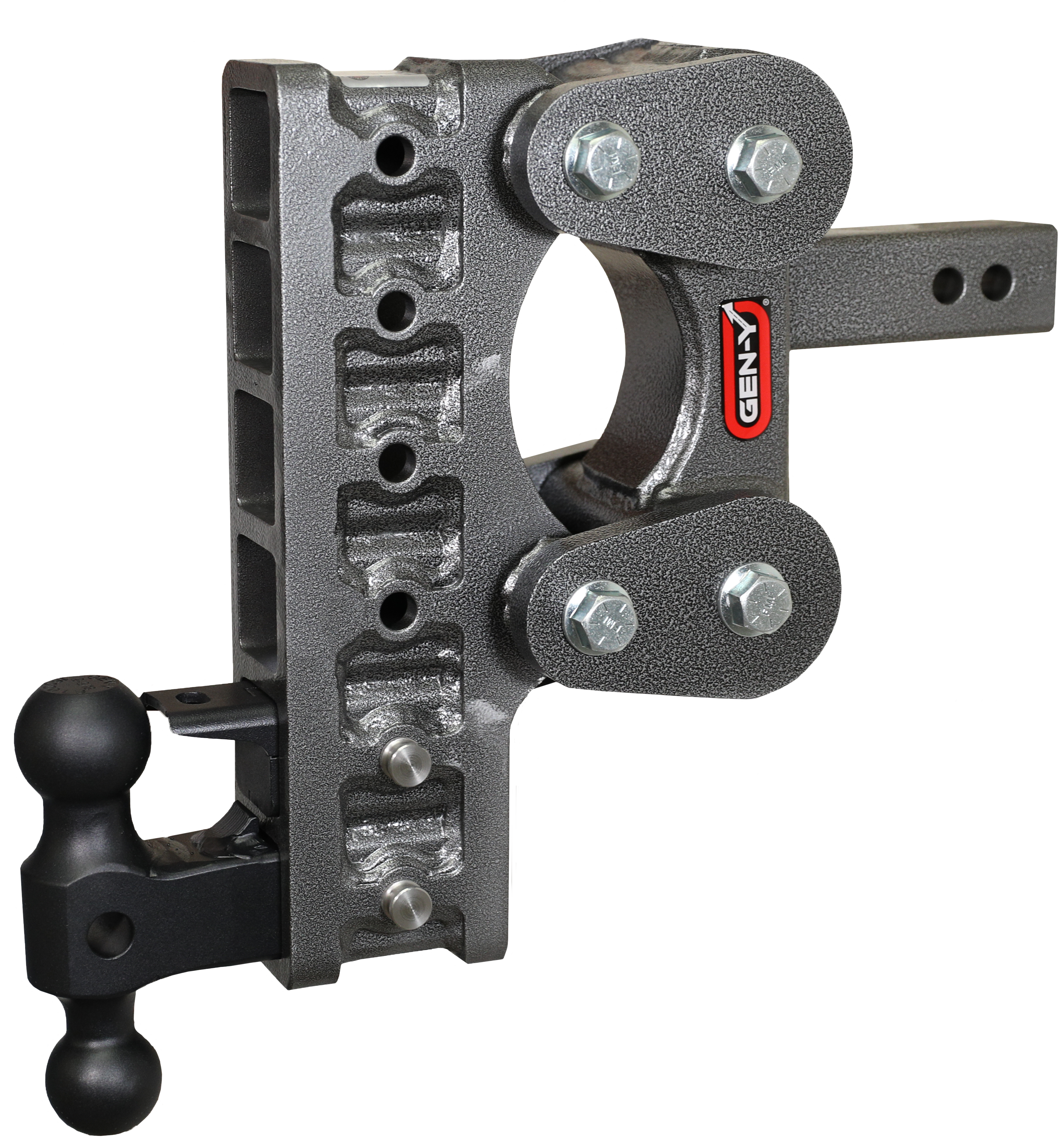 GEN-Y Hitch BOSS TORSION-FLEX 3" Shank 12" Drop 2.4K TW 21K Hitch & Dual-Ball & Pintle Lock