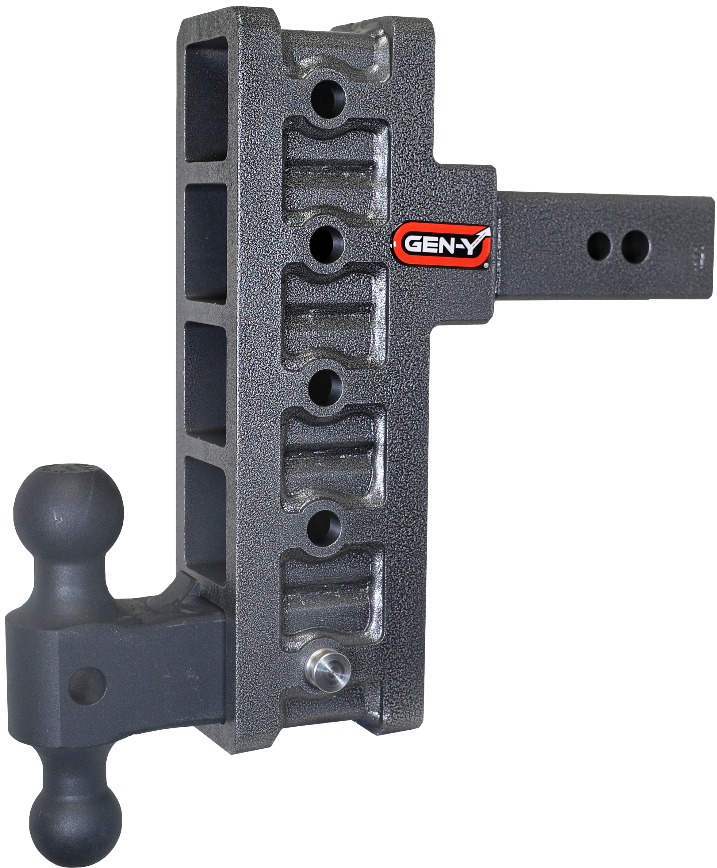 GEN-Y Hitch MEGA-DUTY 2.5" Offset Shank 3" Rise 9" Drop 3.5K TW 32K Hitch & Dual-Ball