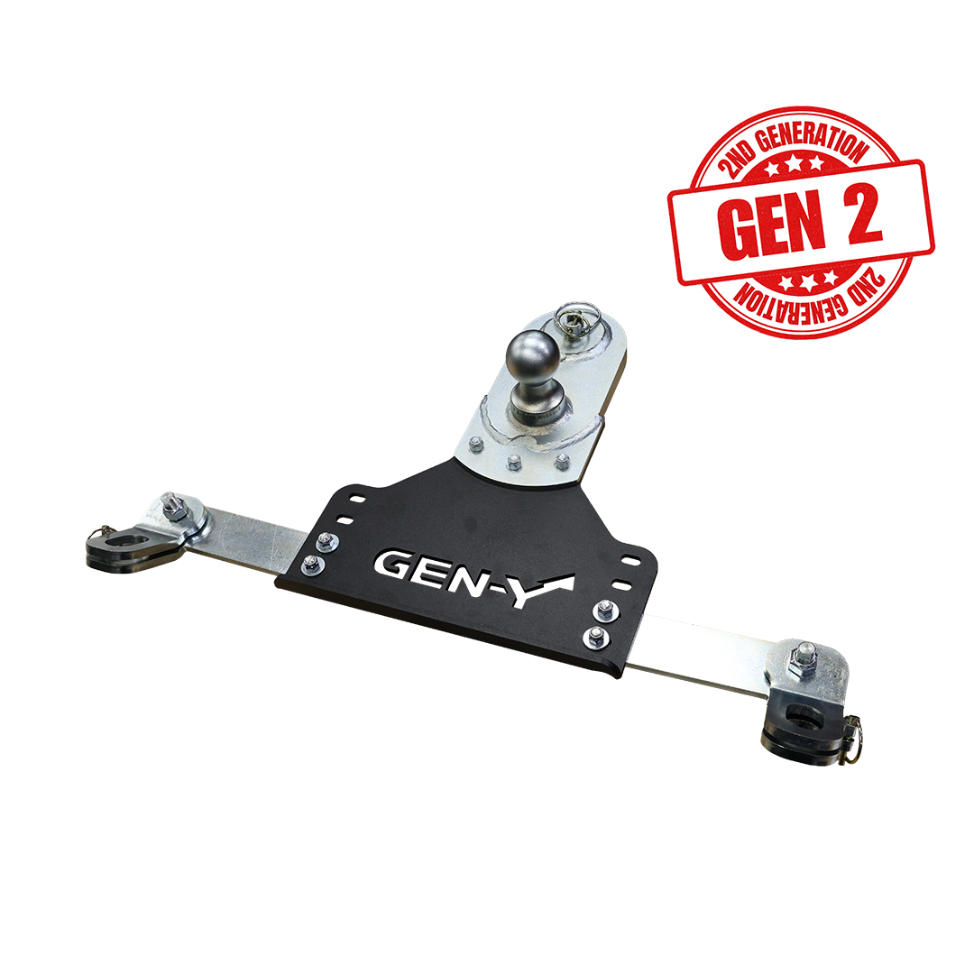 GEN-Y Hitch MAIN ASSY - GoosePuck GEN II - 5" Offset - 25K Overall Towing - With Safety Chain Anchors Incorporated - GM 2018-19 Short & Long Bed