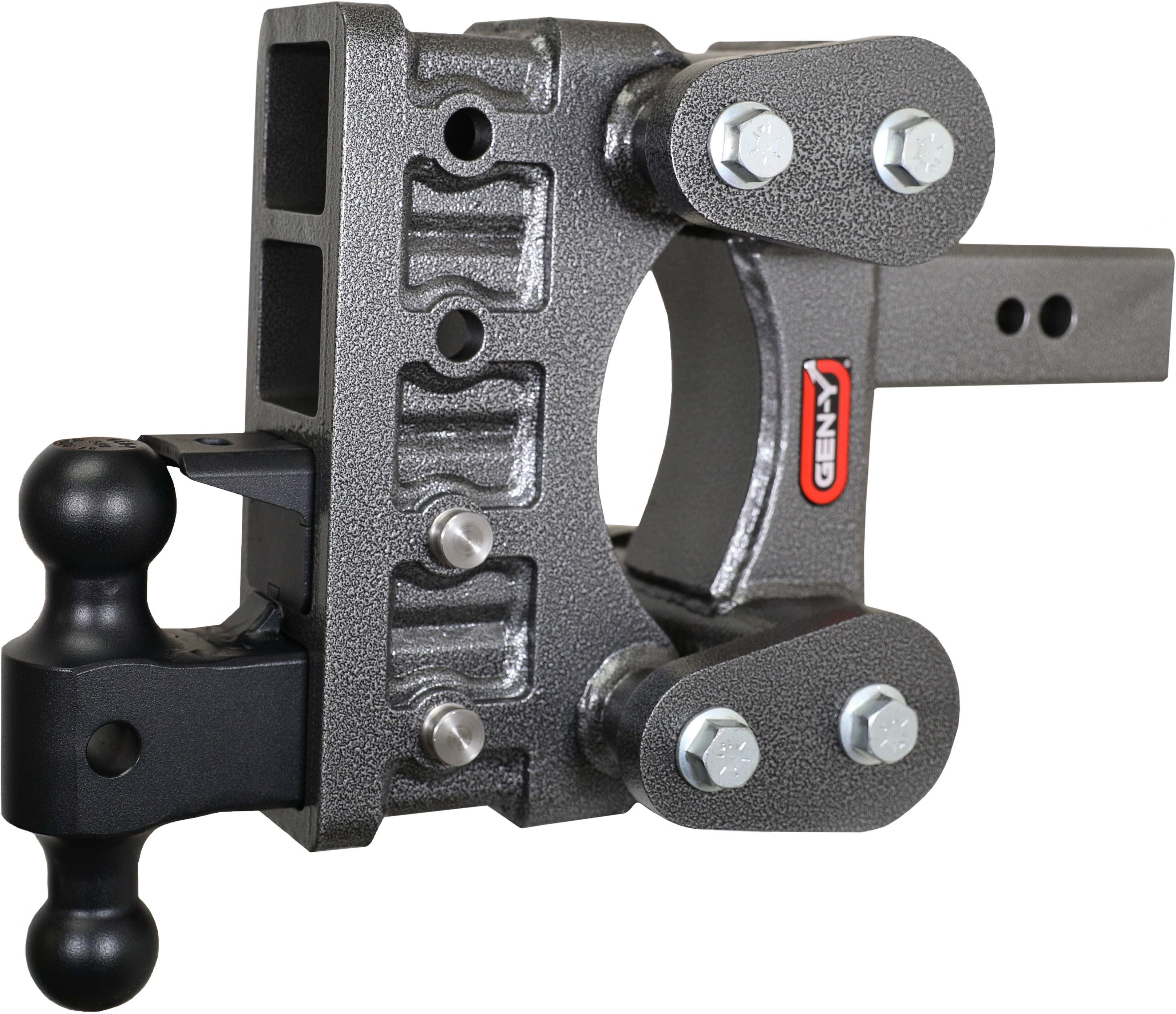 GEN-Y Hitch BOSS TORSION-FLEX 2.5" Shank 6" Drop 3.5K TW 32K Hitch & Dual-Ball & Pintle Lock
