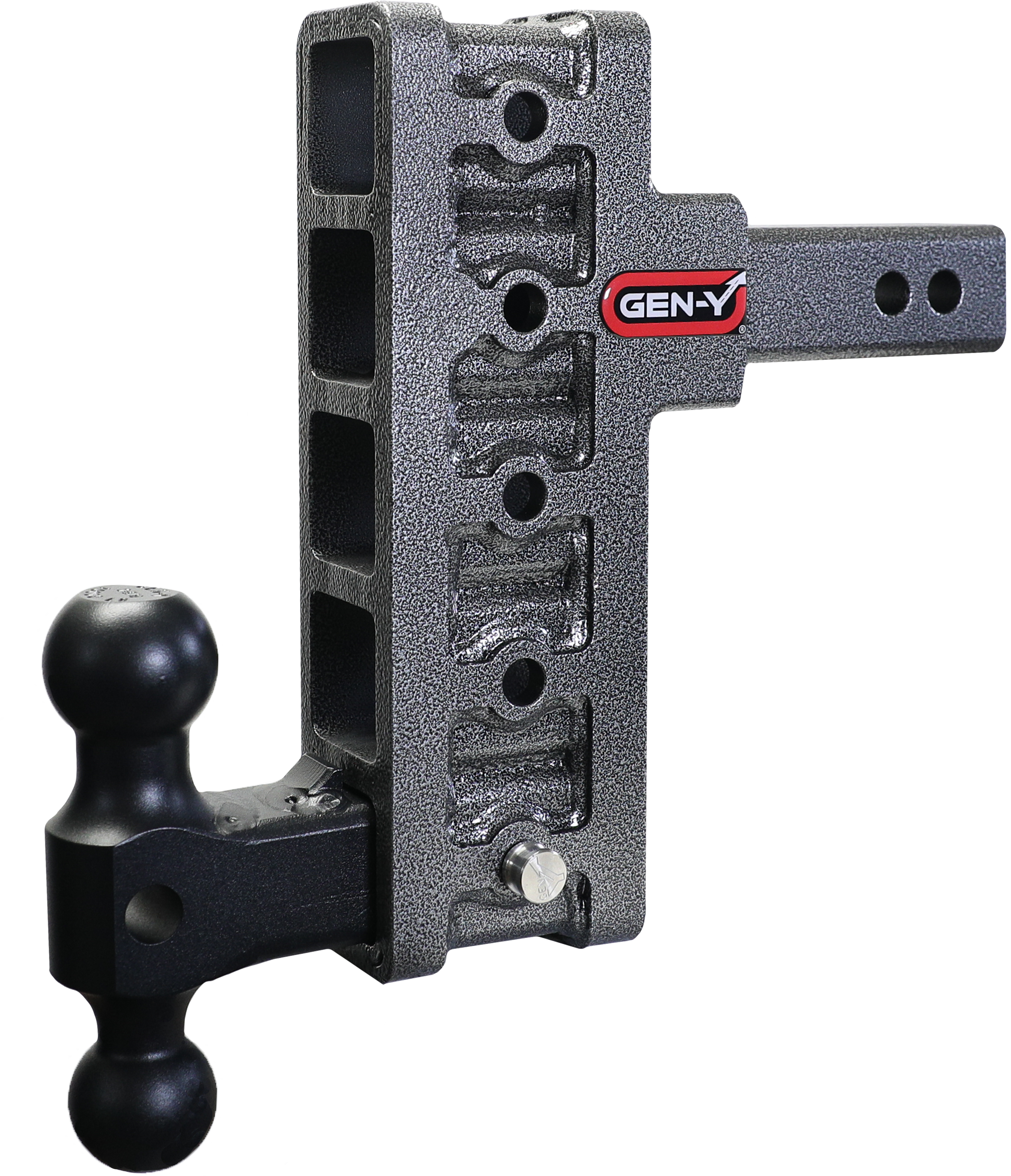 GEN-Y Hitch MEGA-DUTY 2" Offset Shank 2.5" Rise 7.5" Drop 2K TW 16K Hitch & Dual-Ball
