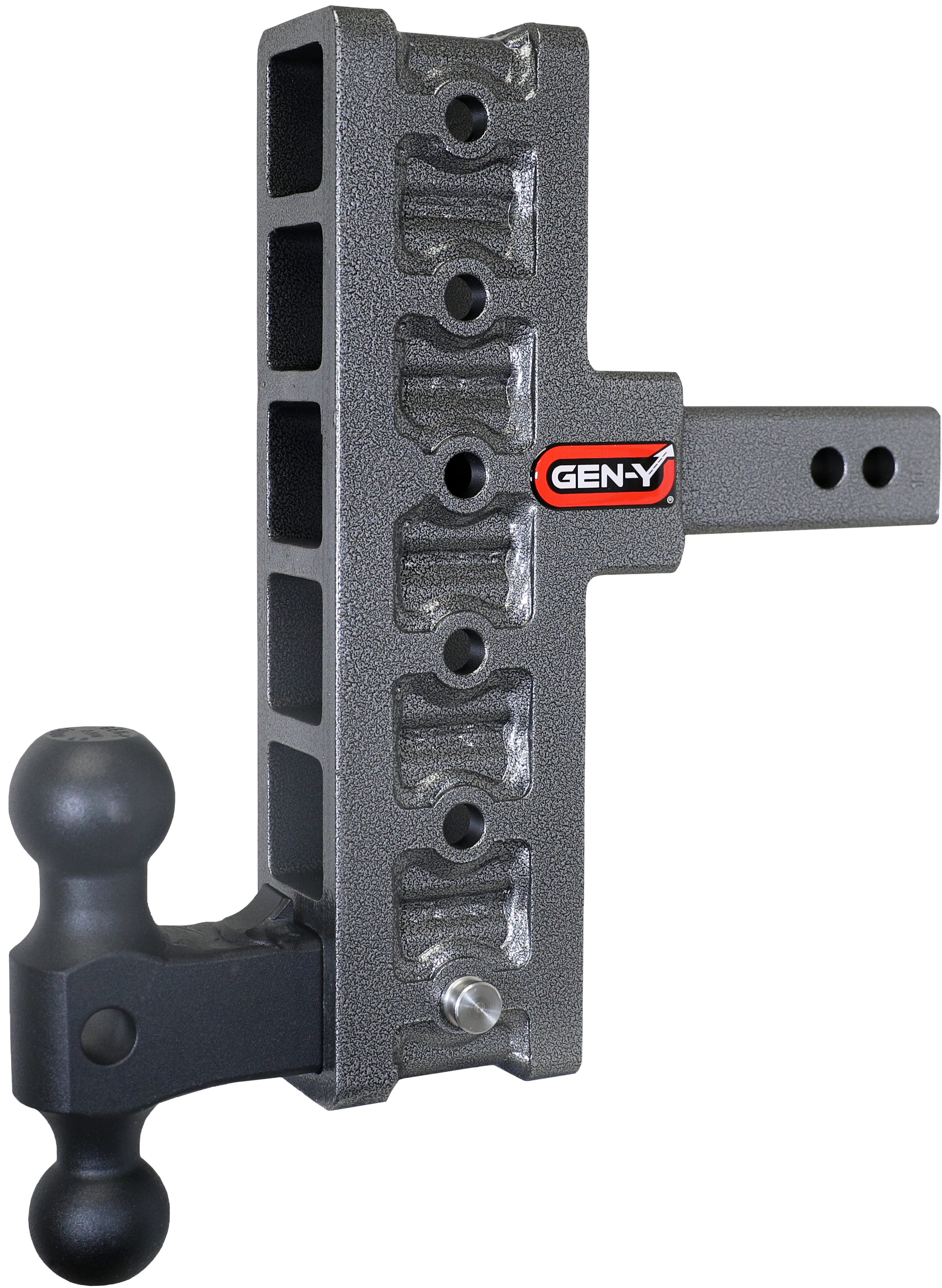 GEN-Y Hitch MEGA-DUTY 2" Offset Shank 5" Rise 7.5" Drop 2K TW 16K Hitch & Dual-Ball