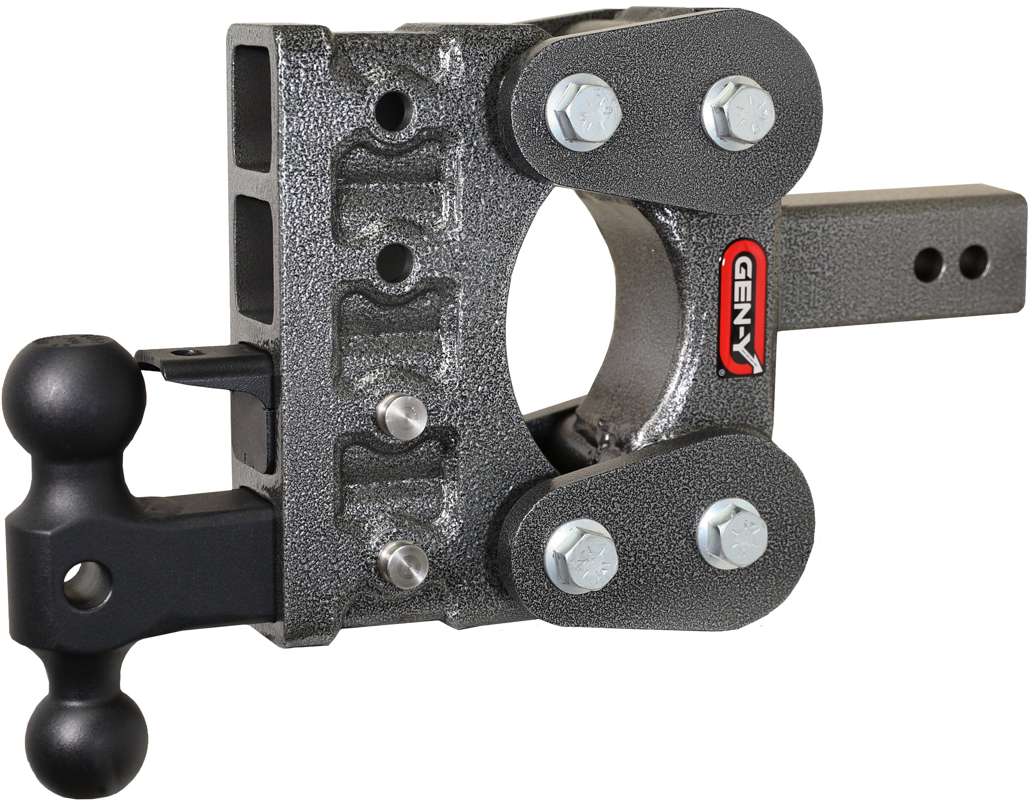 GEN-Y Hitch BOSS TORSION-FLEX 2.5" Shank 5" Drop 1.1K TW 10K Hitch & Dual-Ball & Pintle Lock