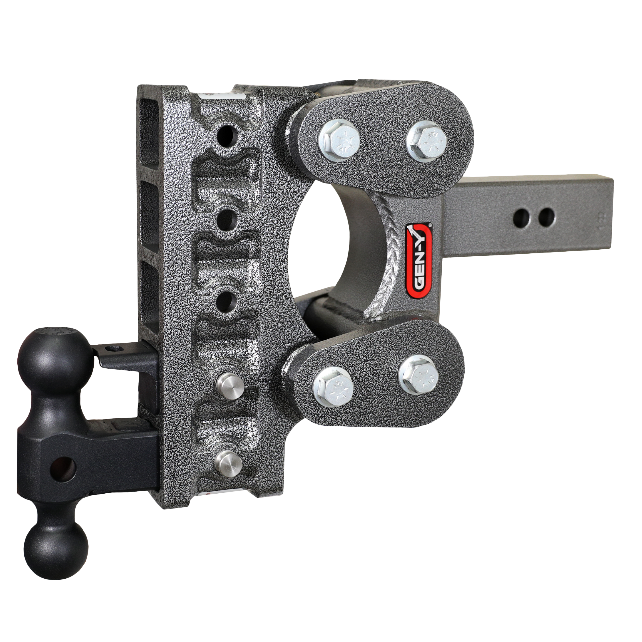 GEN-Y Hitch BOSS TORSION-FLEX 2.5" Shank 7.5" Drop 1.1K TW 10K Hitch & Dual-Ball & Pintle Lock