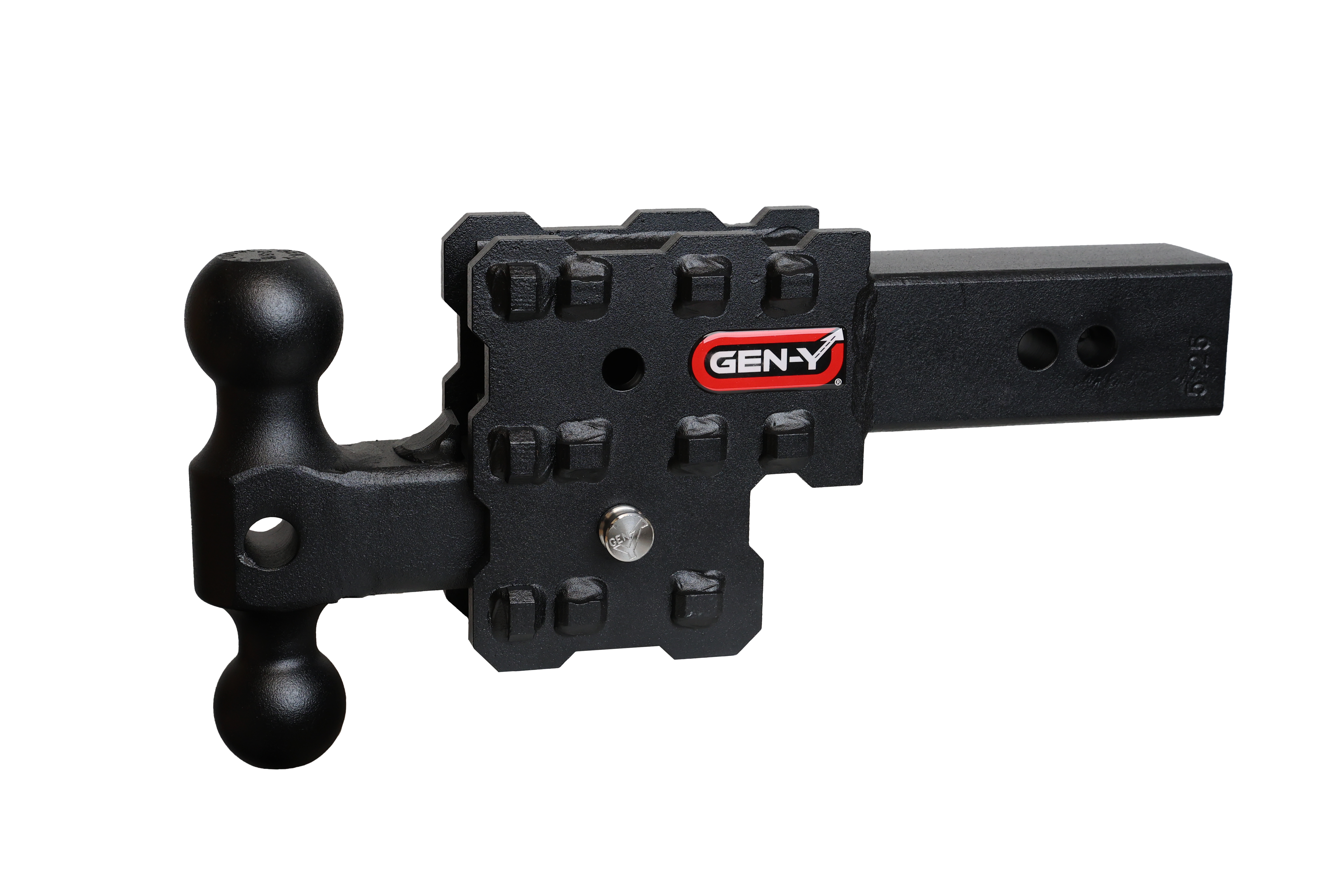 GEN-Y Hitch PHANTOM-X 2" Solid Shank 2.5" Drop 1K TW 10K Hitch & Dual-Ball.
