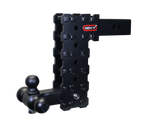GEN-Y Hitch PHANTOM-X 2.5" Solid Shank 10" Drop 1.6K TW 16K Hitch & Tri-Ball Mount.