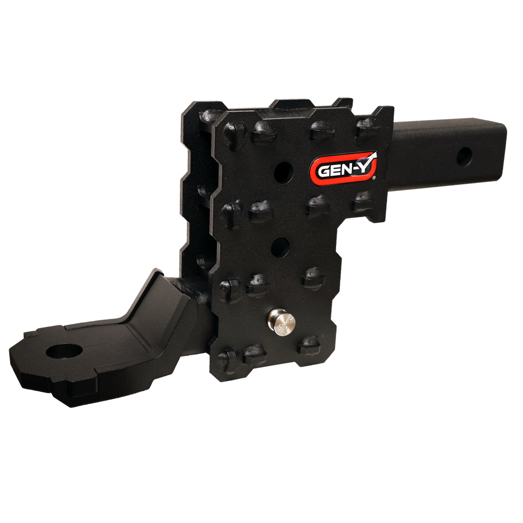GEN-Y Hitch PHANTOM-X 2" Solid Shank - 4.5" Drop - 1K TW - 10K Hitch - Platinum Ball Mount