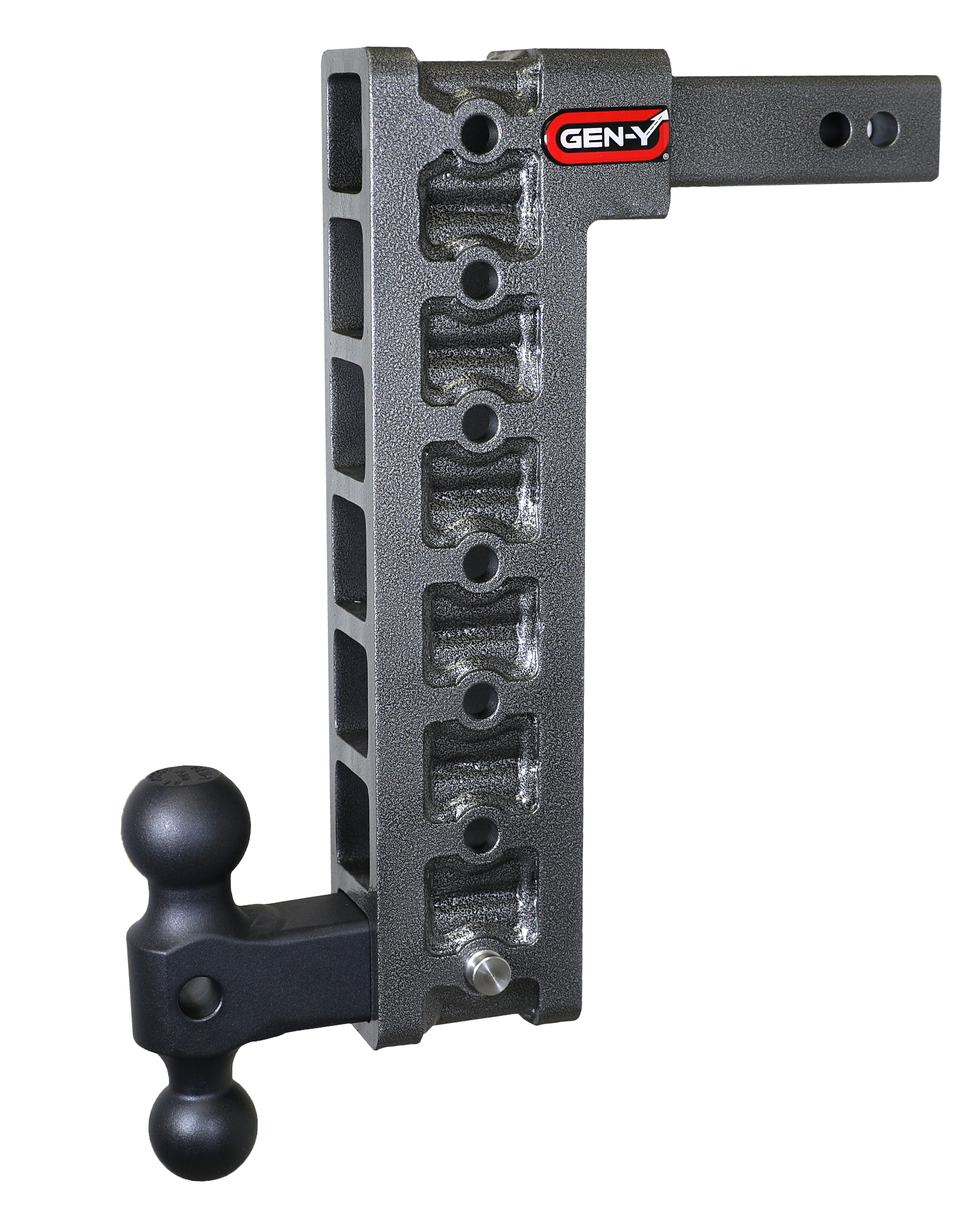 GEN-Y Hitch MEGA-DUTY 2" Shank 15" Drop 1.5K TW 10K Hitch & Dual-Ball (Stabilizer Kit Recommended:)