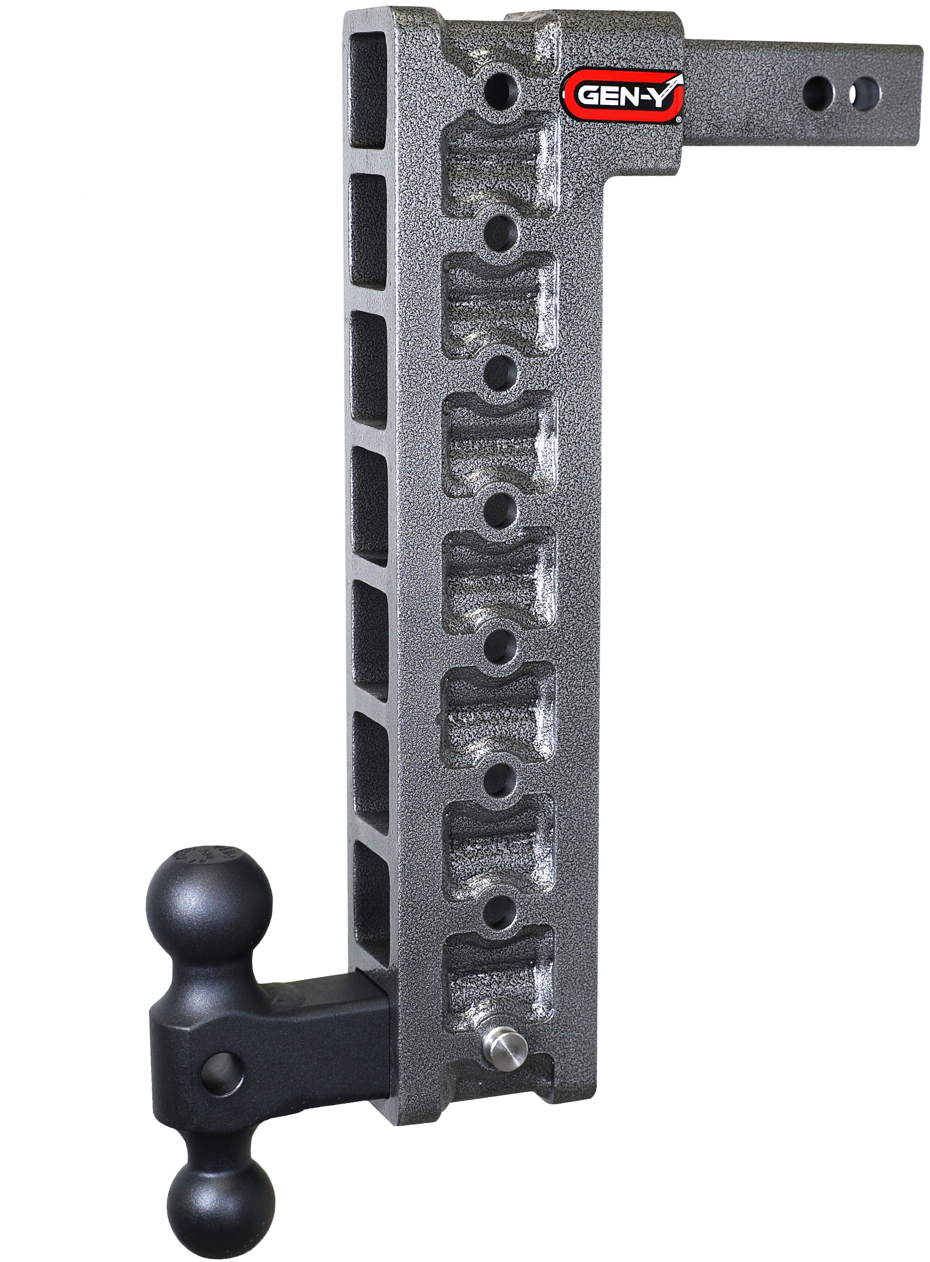GEN-Y Hitch MEGA-DUTY 2" Shank 17.5" Drop 1.5K TW 10K Hitch & Dual-Ball & Stabilizer Kit