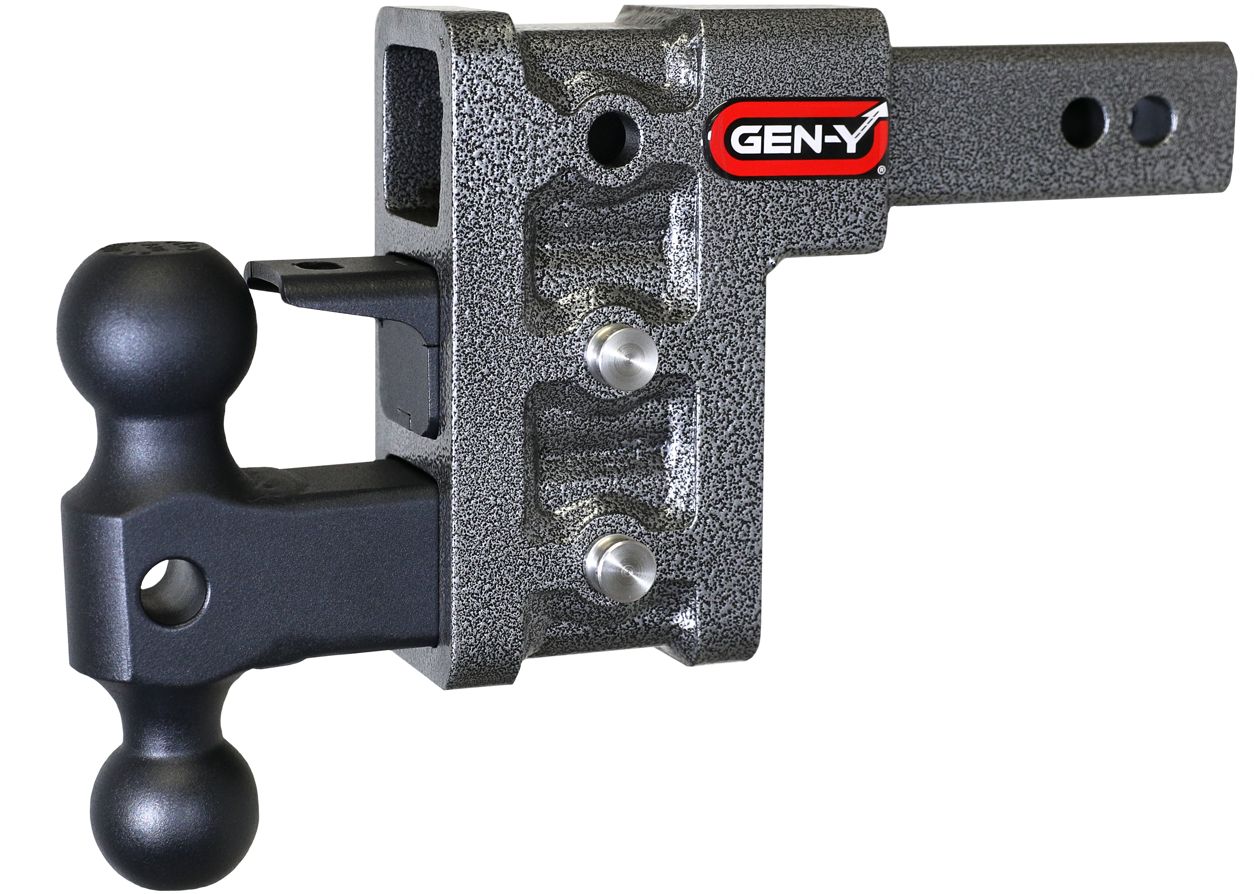 GEN-Y Hitch MEGA-DUTY 2" Shank 5" Drop 1.5K TW 10K Hitch & Dual-Ball & Pintle Lock