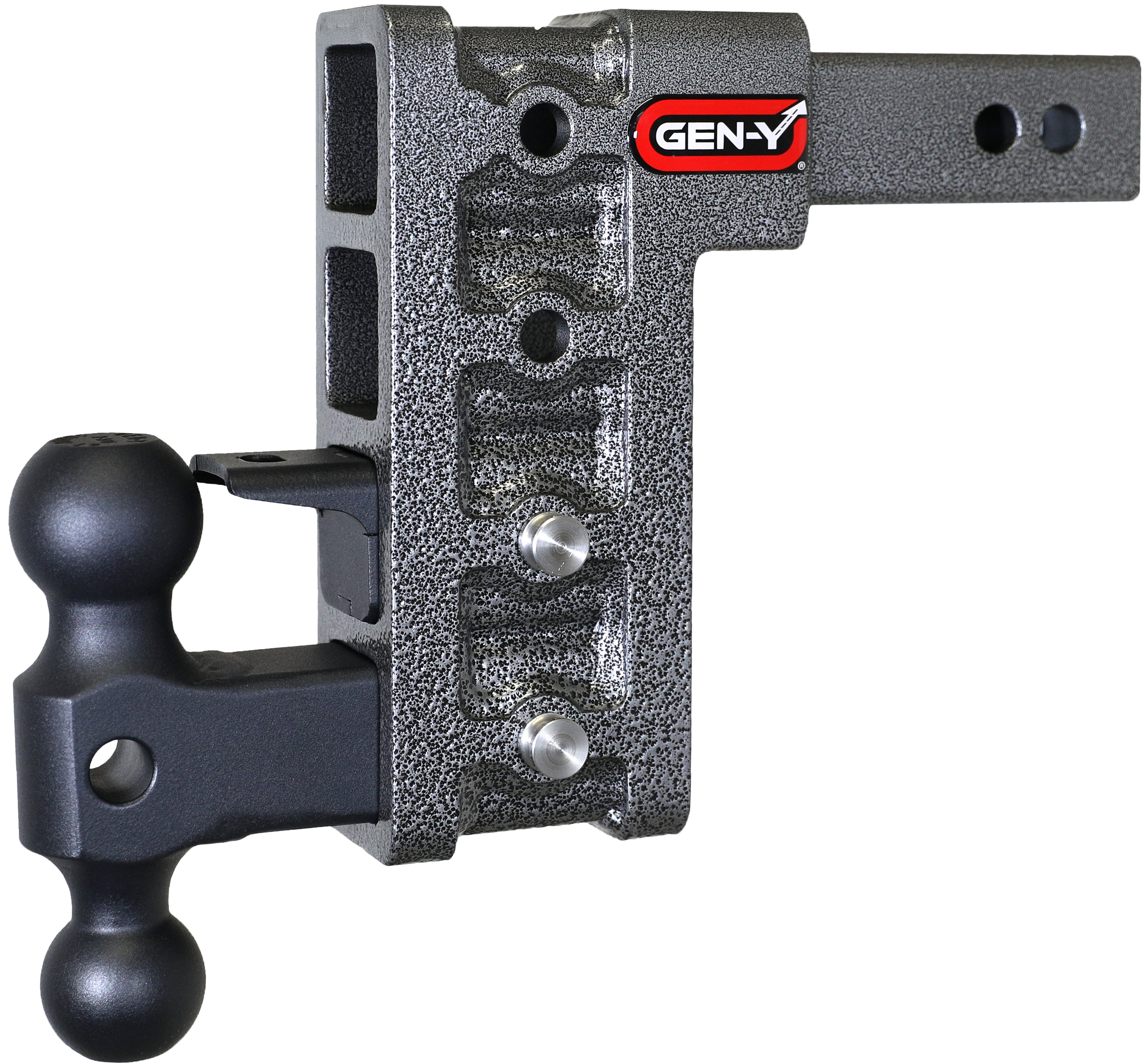 GEN-Y Hitch MEGA-DUTY 2" Shank 7.5" Drop 1.5K TW 10K Hitch & Dual-Ball & Pintle Lock