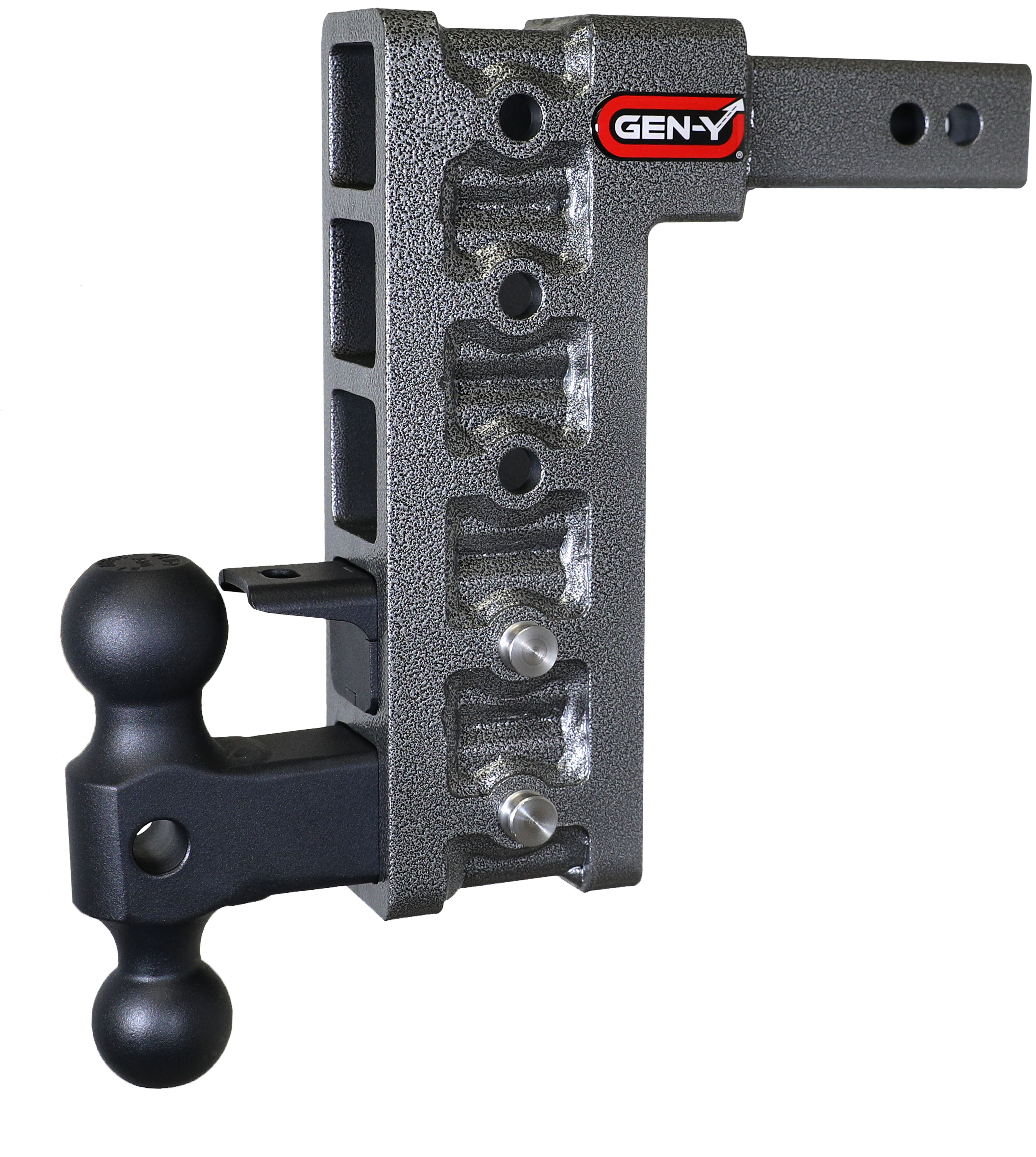 GEN-Y Hitch MEGA-DUTY 2" Shank 10" Drop 1.5K TW 10K Hitch & Dual-Ball & Pintle Lock