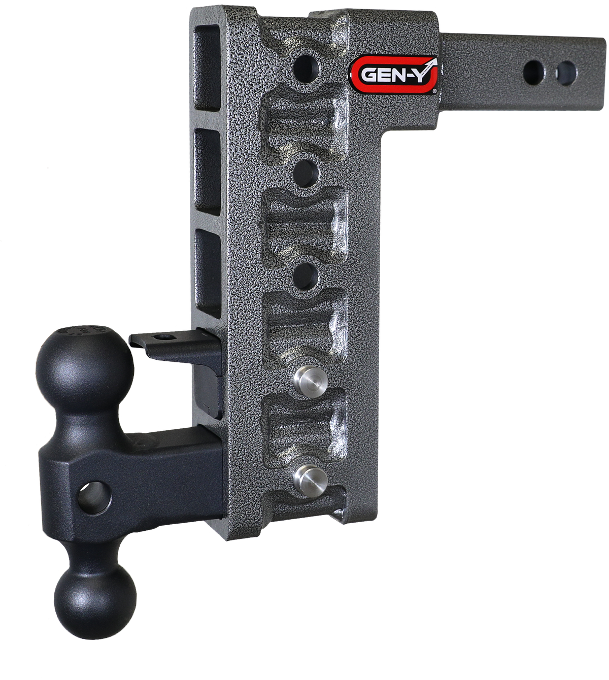 GEN-Y Hitch MEGA-DUTY 2" Shank 10" Drop 1.5K TW 10K Hitch & Dual-Ball & Pintle Lock