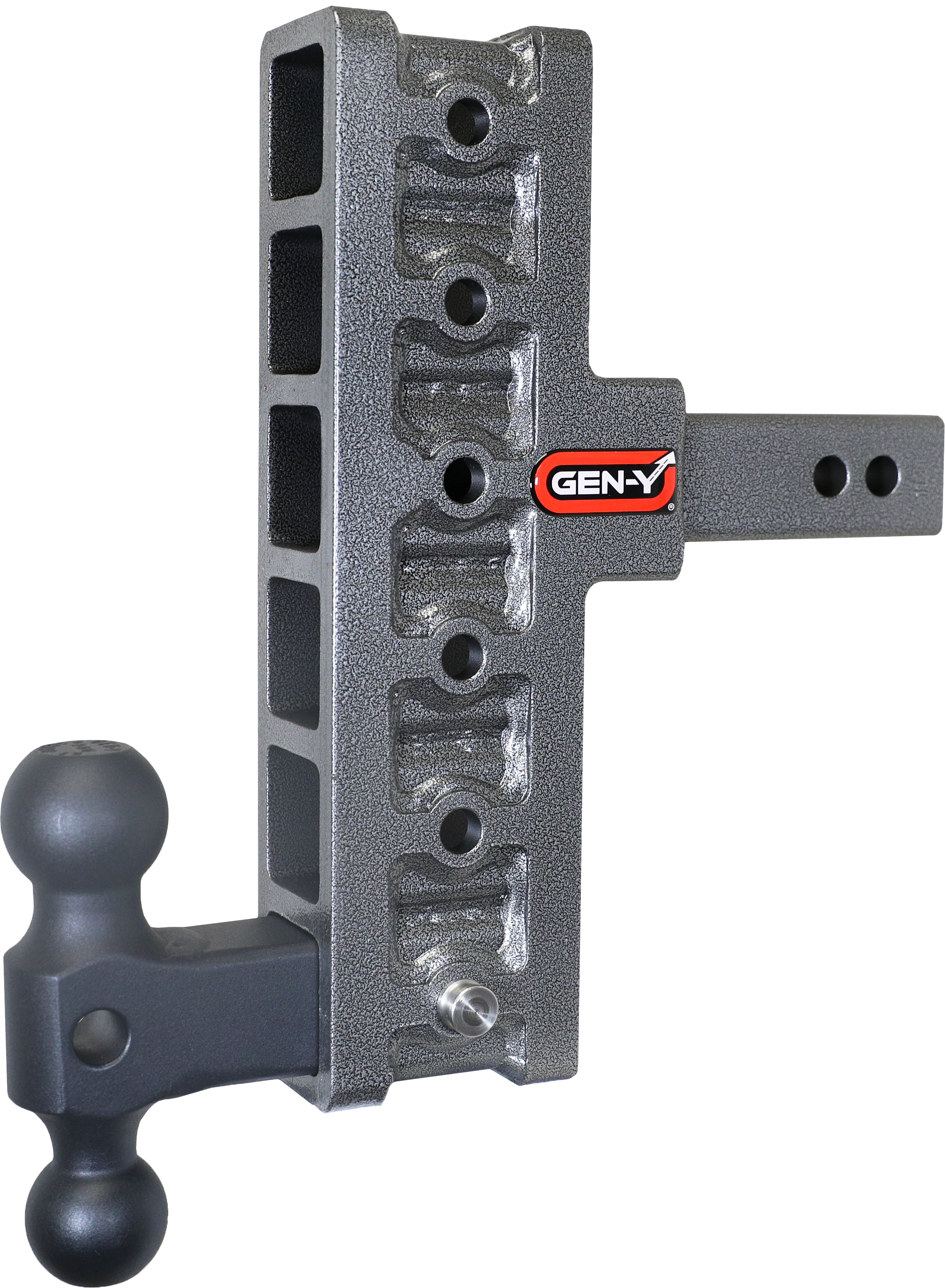 GEN-Y Hitch MEGA-DUTY 2" Offset Shank 5" Rise 7.5" Drop 1.5K TW 10K Hitch & Dual-Ball