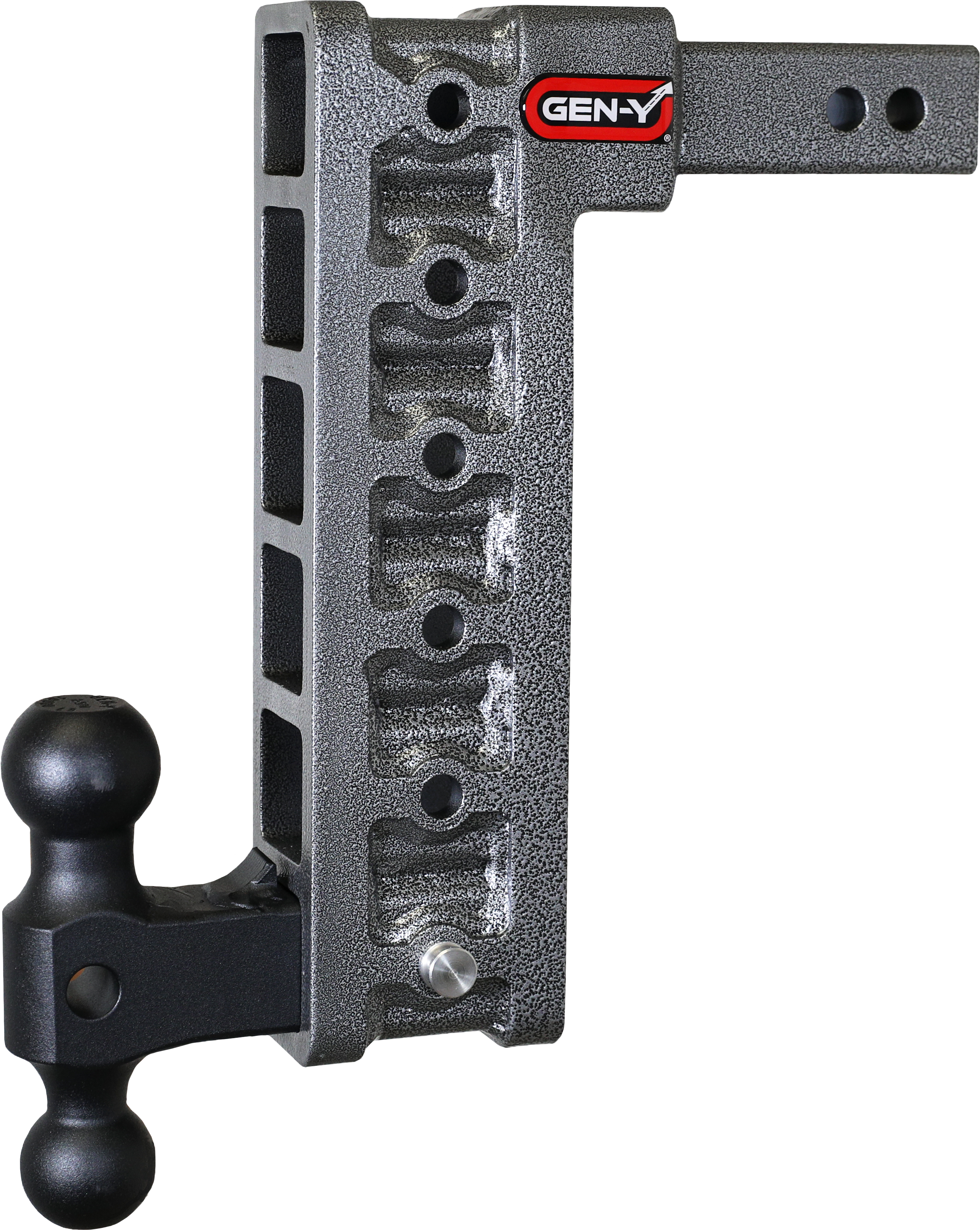 GEN-Y Hitch MEGA-DUTY 2" Shank 12.5" Drop 2K TW 16K Hitch & Dual-Ball (Stabilizer Kit Recommended:)