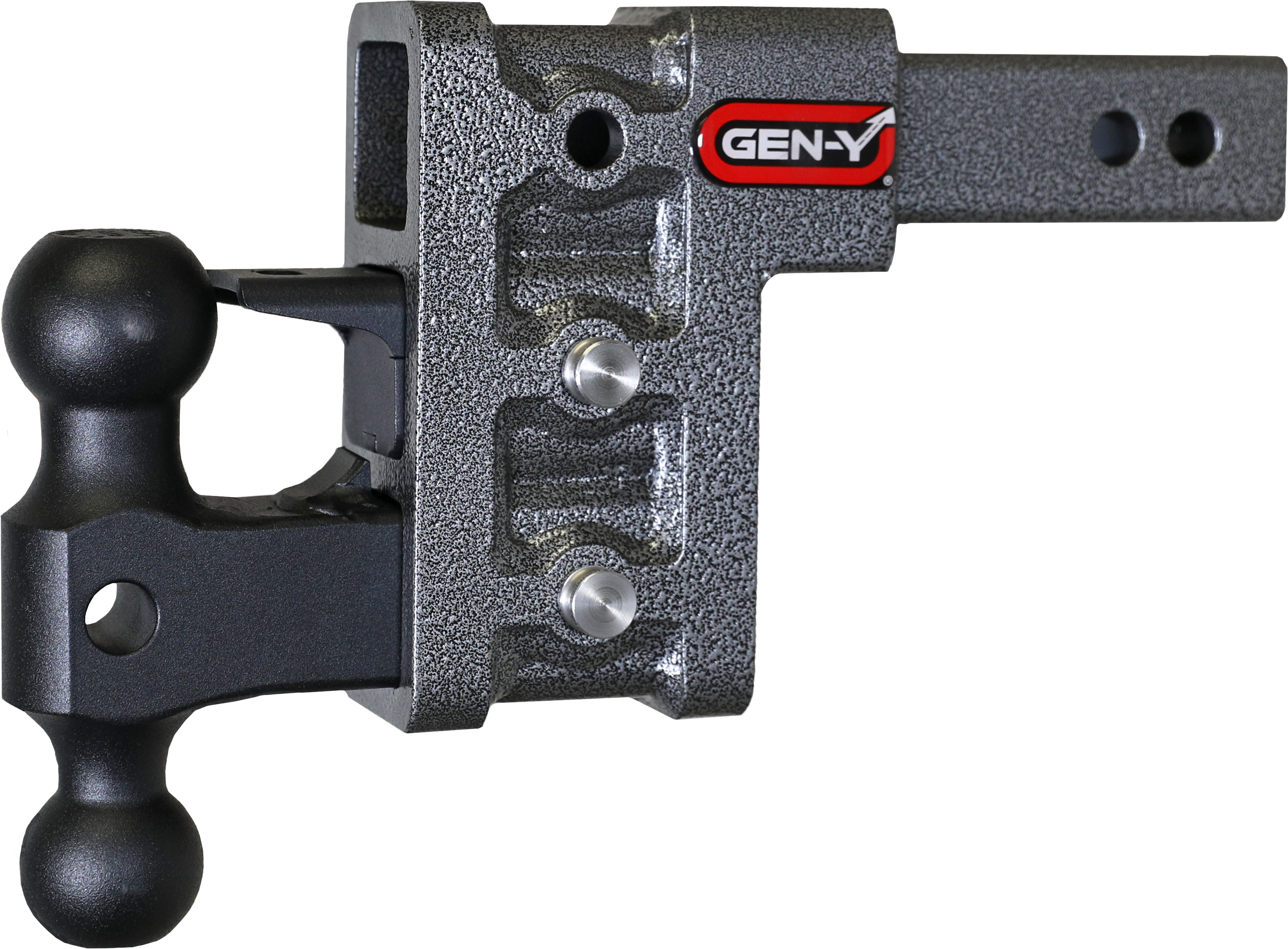 GEN-Y Hitch MEGA-DUTY 2" Shank 5" Drop 2K TW 16K Hitch & Dual-Ball & Pintle Lock