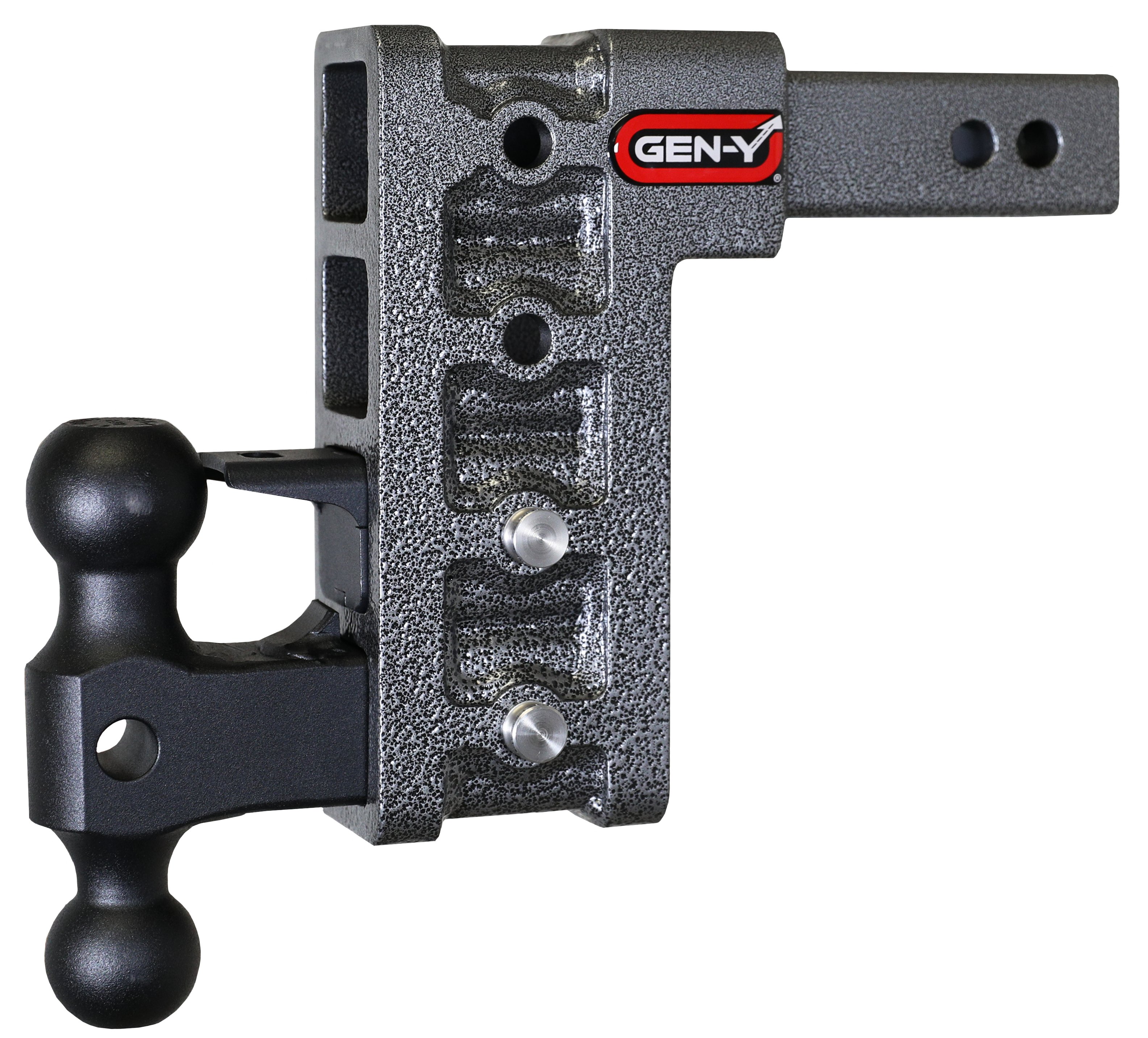 GEN-Y Hitch MEGA-DUTY 2" Shank 7.5" Drop 2K TW 16K Hitch & Dual-Ball & Pintle Lock