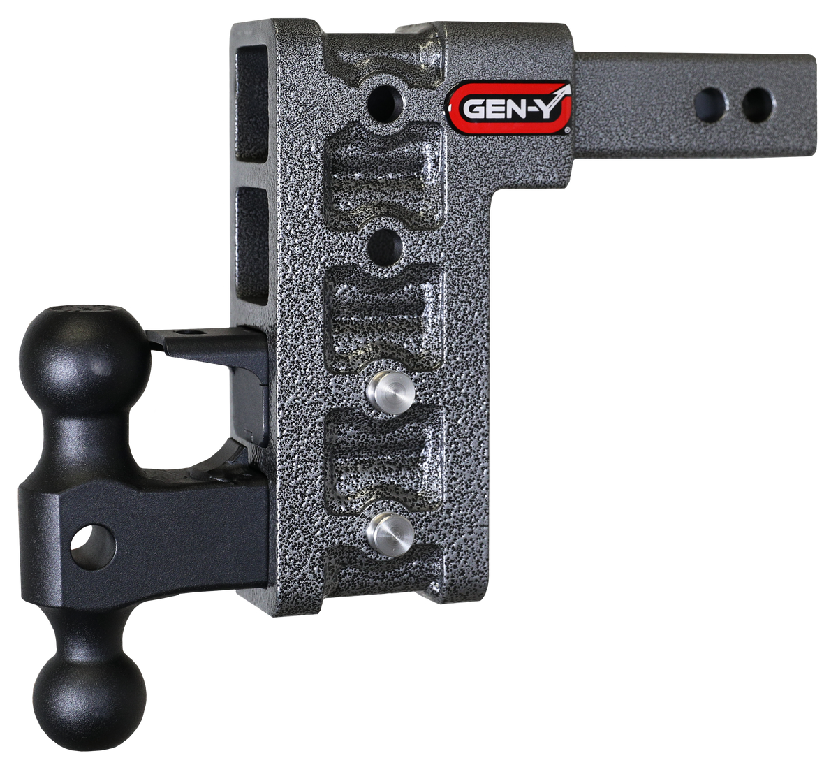 GEN-Y Hitch MEGA-DUTY 2" Shank 7.5" Drop 2K TW 16K Hitch & Dual-Ball & Pintle Lock