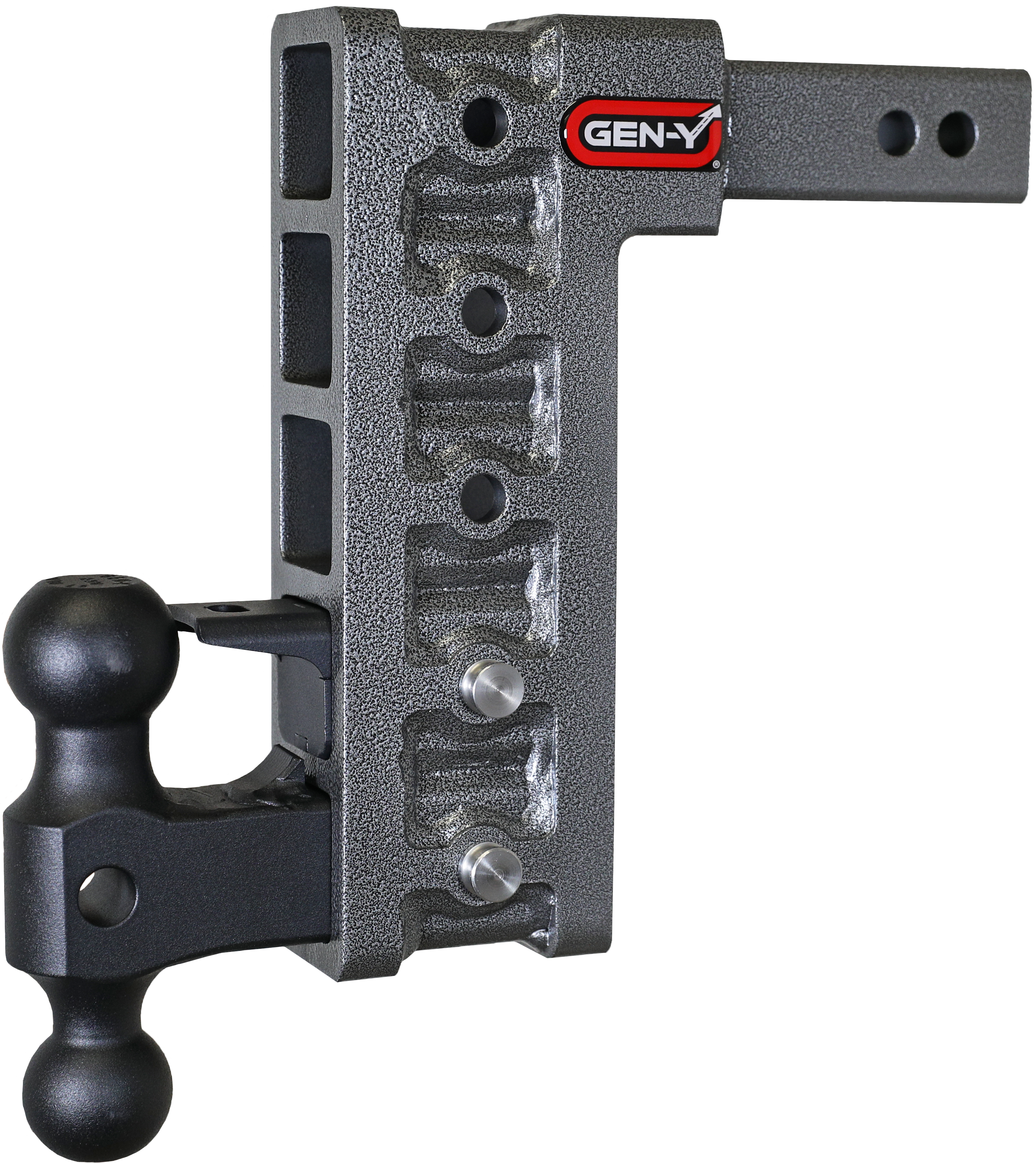 GEN-Y Hitch MEGA-DUTY 2" Shank 10" Drop 2K TW 16K Hitch & Dual-Ball & Pintle Lock