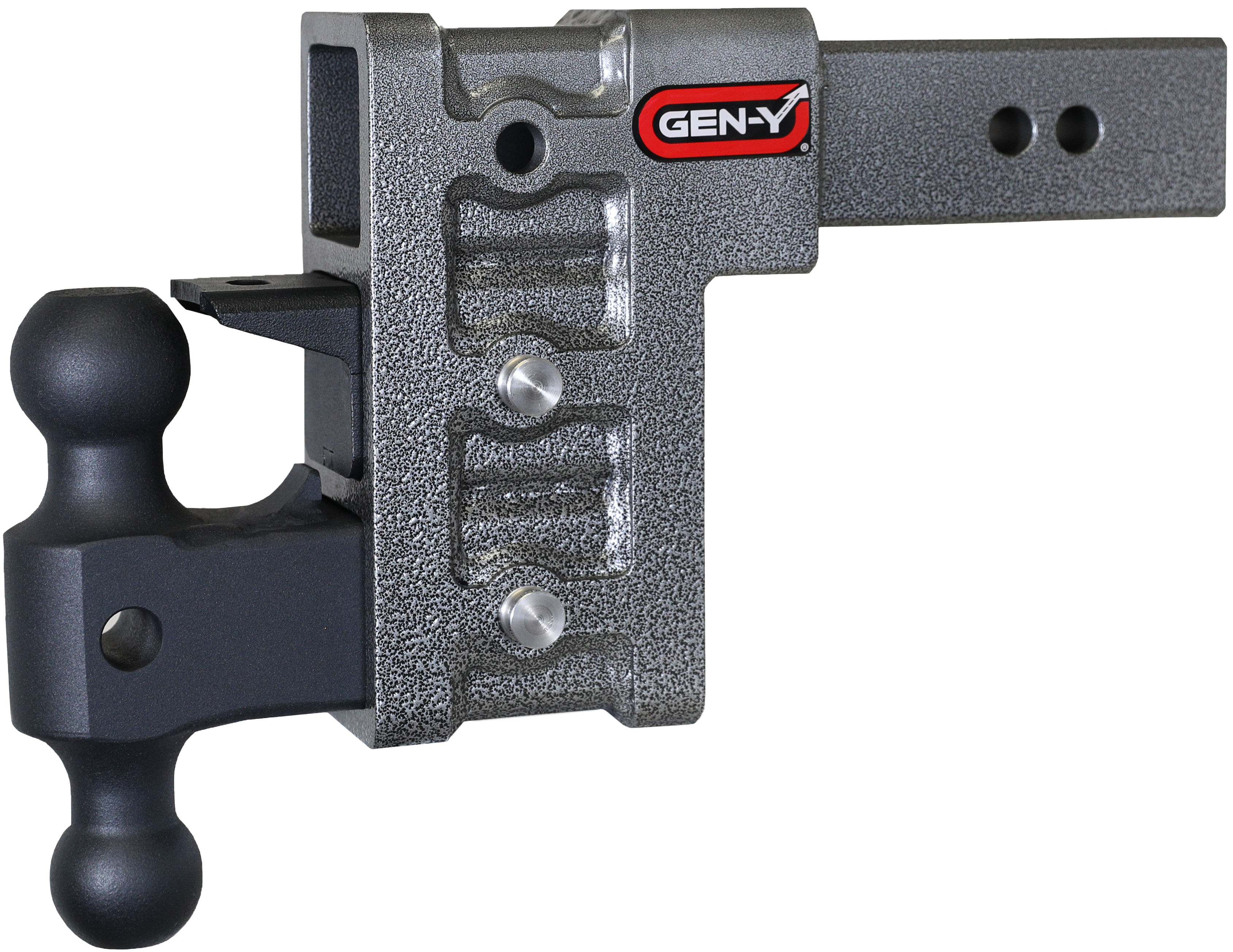 GEN-Y Hitch MEGA-DUTY 2.5" Shank 6" Drop 3K TW 21K Hitch & Dual-Ball & Pintle Lock