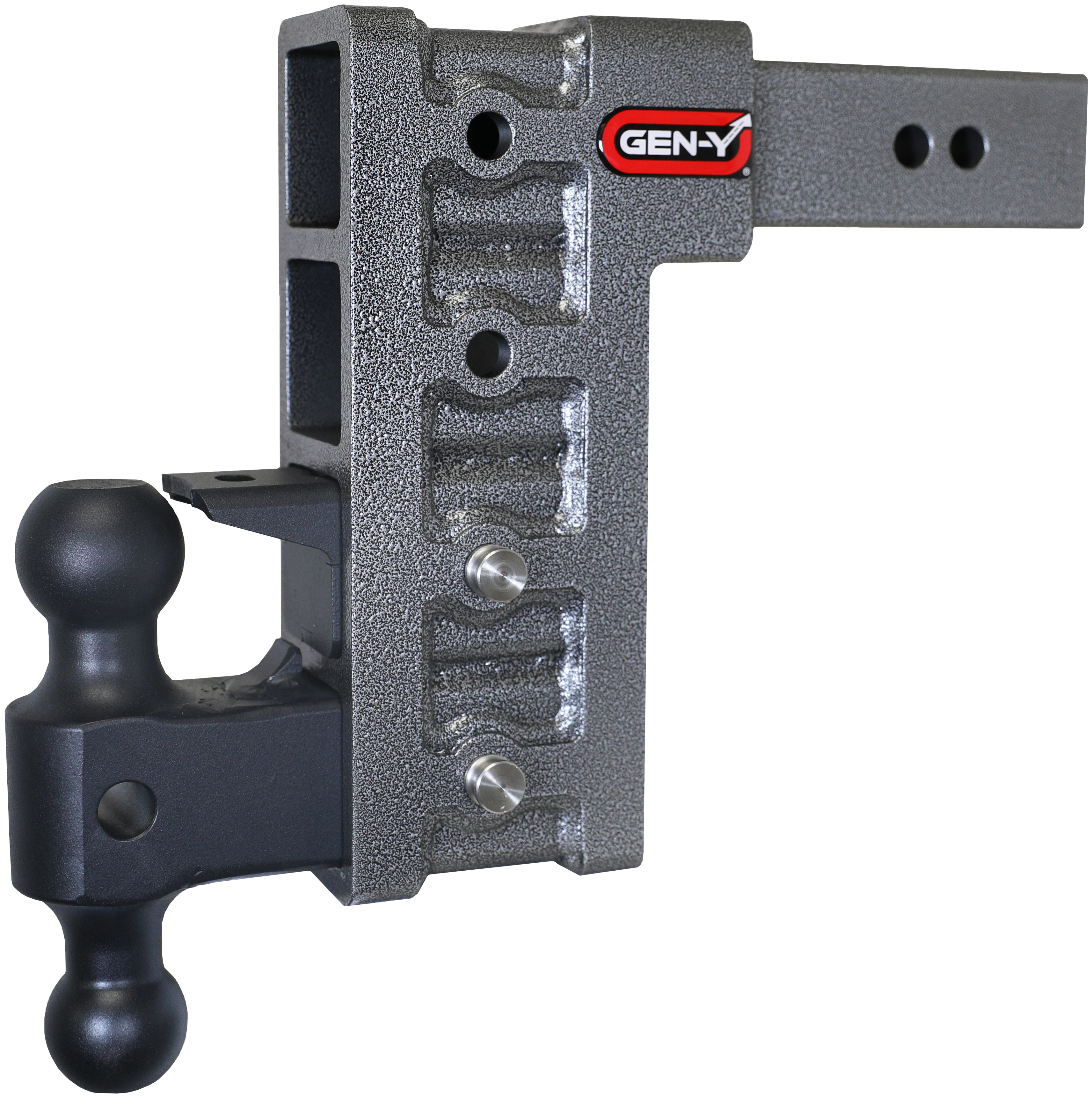 GEN-Y Hitch MEGA-DUTY 2.5" Shank 9" Drop 3K TW 21K Hitch & Dual-Ball & Pintle Lock