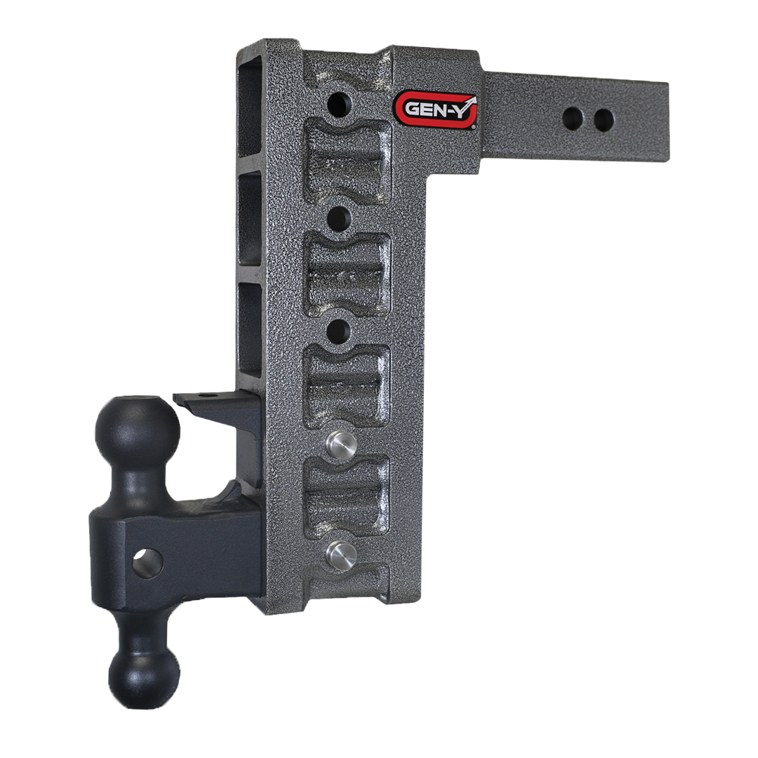 GEN-Y Hitch MEGA-DUTY 2.5" Shank 12" Drop 3K TW 21K Hitch & Dual-Ball & Pintle Lock
