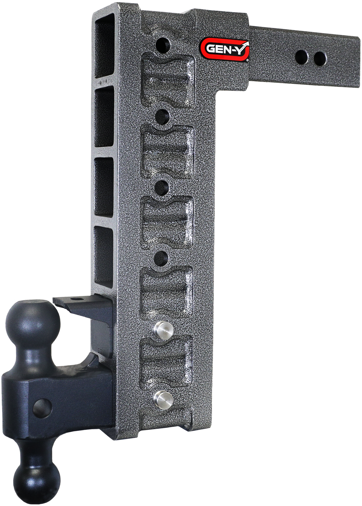 GEN-Y Hitch MEGA-DUTY 2.5" Shank 15" Drop 3K TW 21K Hitch & Dual-Ball & Pintle Lock & Stabilizer Kit
