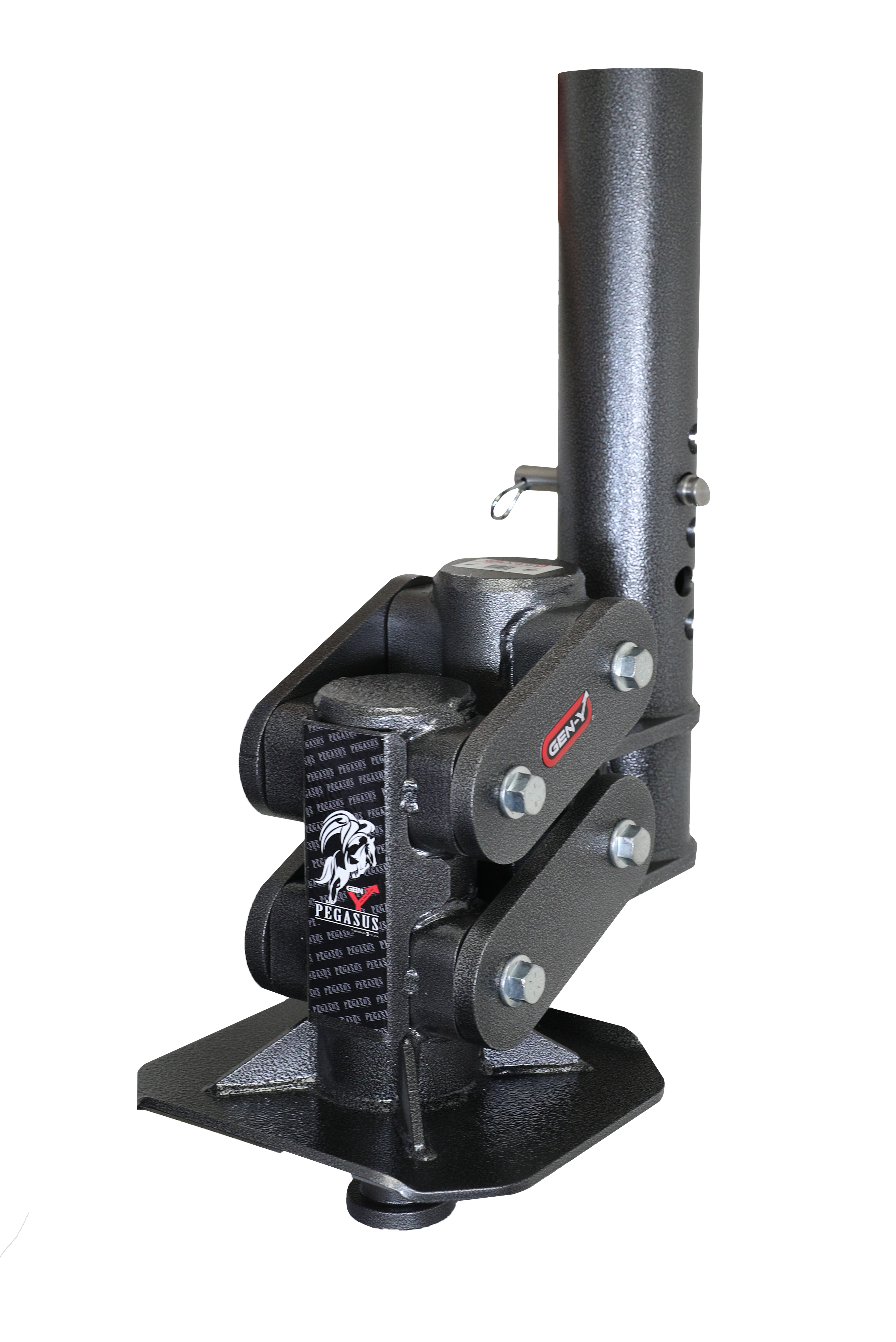 GEN-Y Hitch SPARTAN TORSION-FLEX King Pin 11" Offset 4" Round Tube Gooseneck 2 5/16" Coupler Standard Height 3.5K TW 25K Towing & Pin