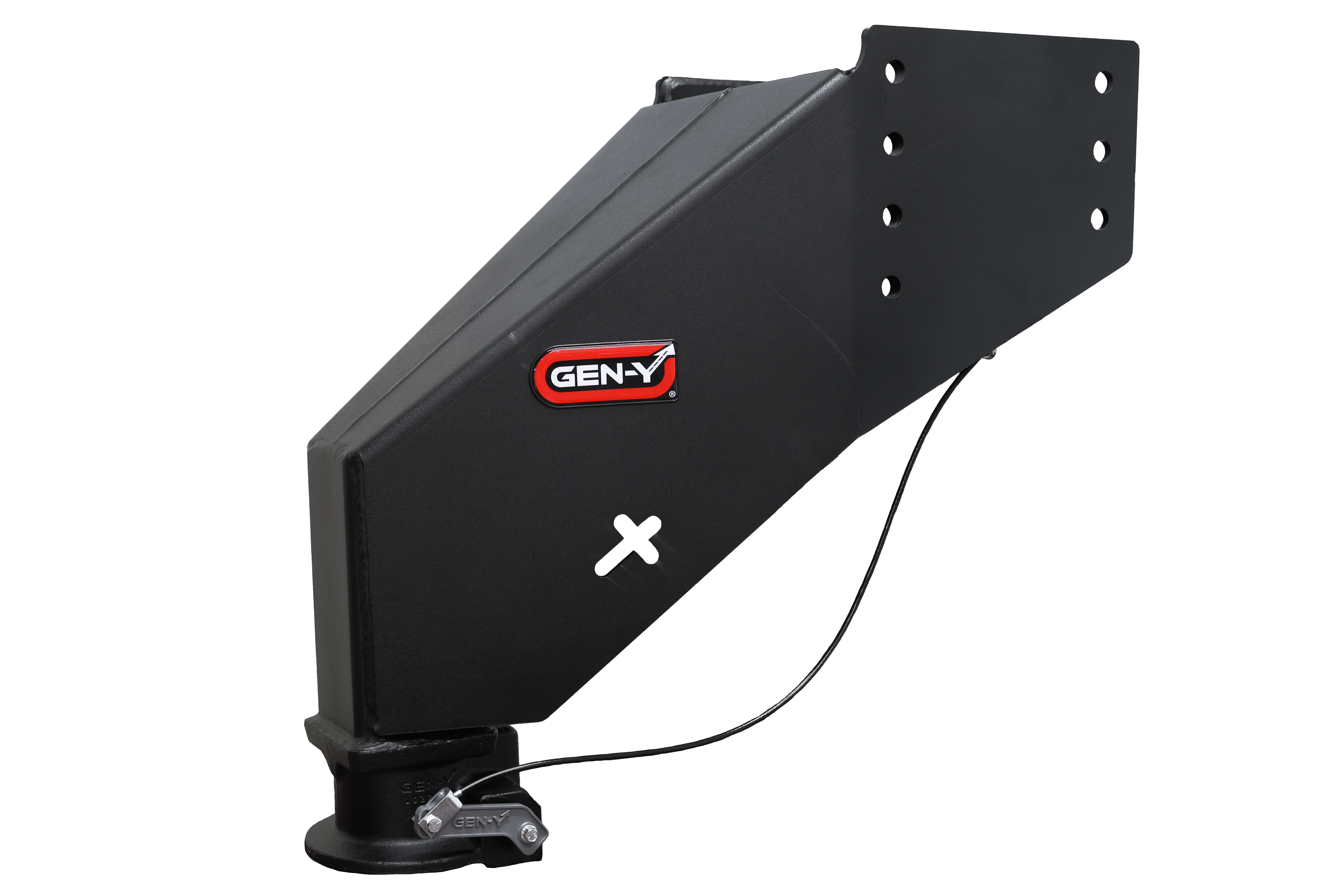 GEN-Y Hitch NOMAD - Static Fifth Wheel to Gooseneck - 2 5/16" Coupler - 6.5K TW 30K Overall Towing - Texture Black - Fits Rhino Frames