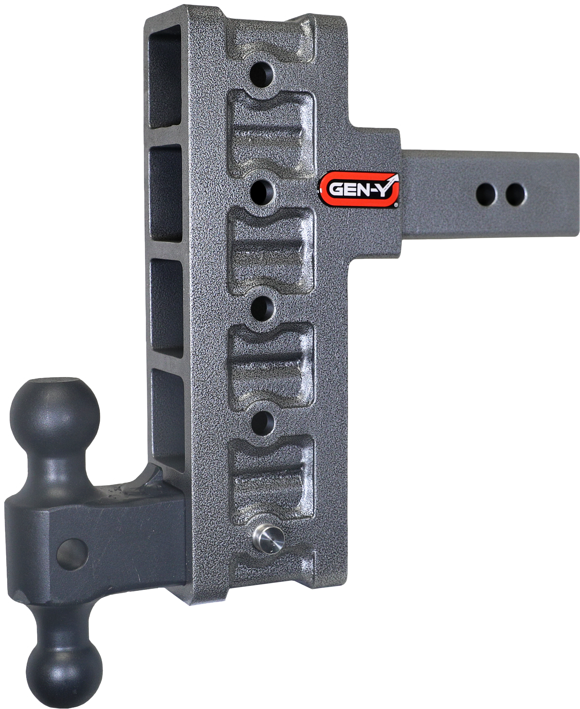 GEN-Y Hitch MEGA-DUTY 2.5" Offset Shank 3" Rise 9" Drop 3K TW 21K Hitch & Dual-Ball