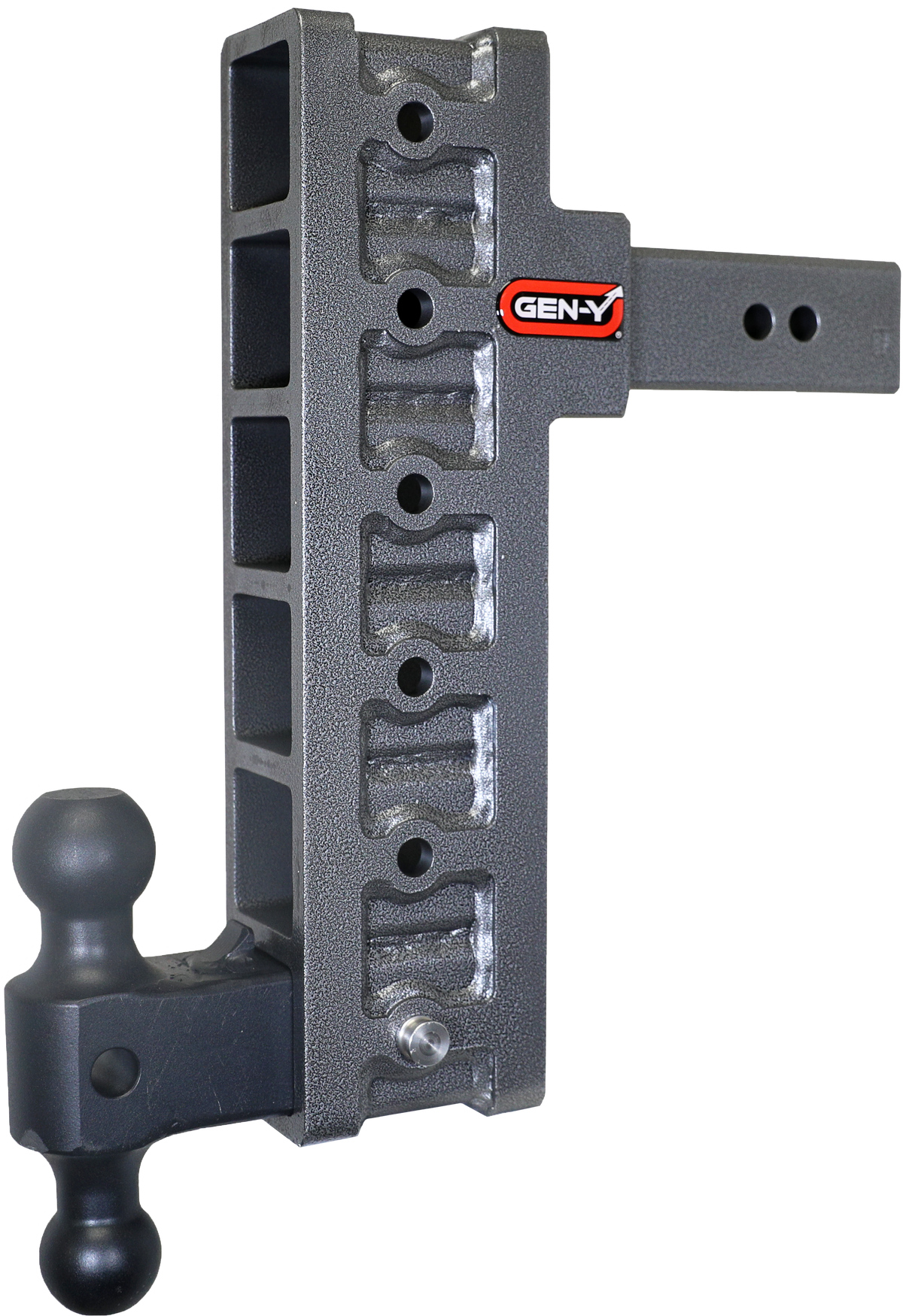 GEN-Y Hitch MEGA-DUTY 2.5" Offset Shank 3" Rise 12" Drop 3K TW 21K Hitch & Dual-Ball
