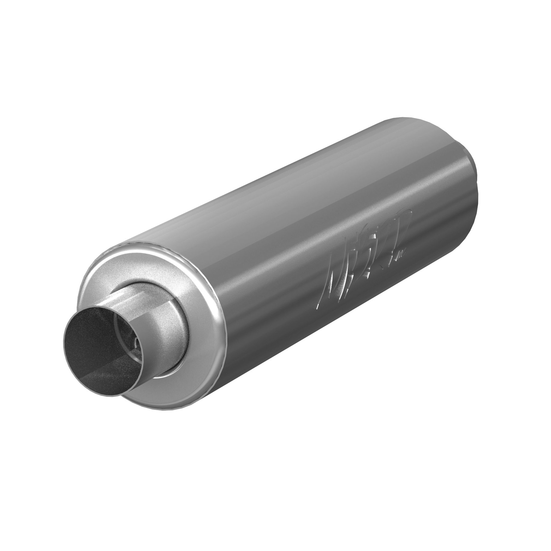 3 Inch Exhaust Pipe ID Inlet/Outlet 26 Inch Single Chambered Muffler Aluminized Steel MBRP