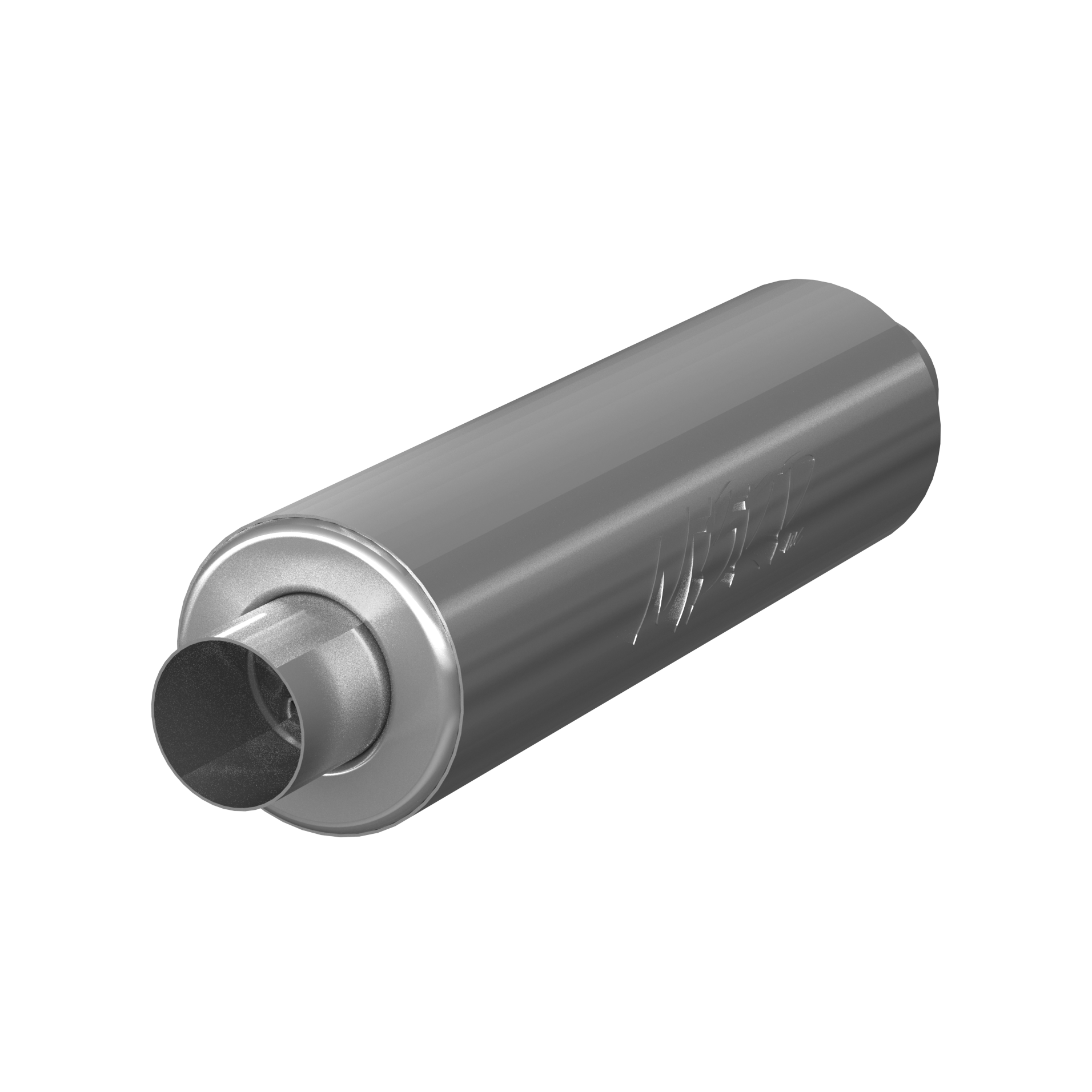 3 Inch Exhaust Pipe ID Inlet/Outlet 26 Inch Single Chambered Muffler T409 Stainless Steel MBRP
